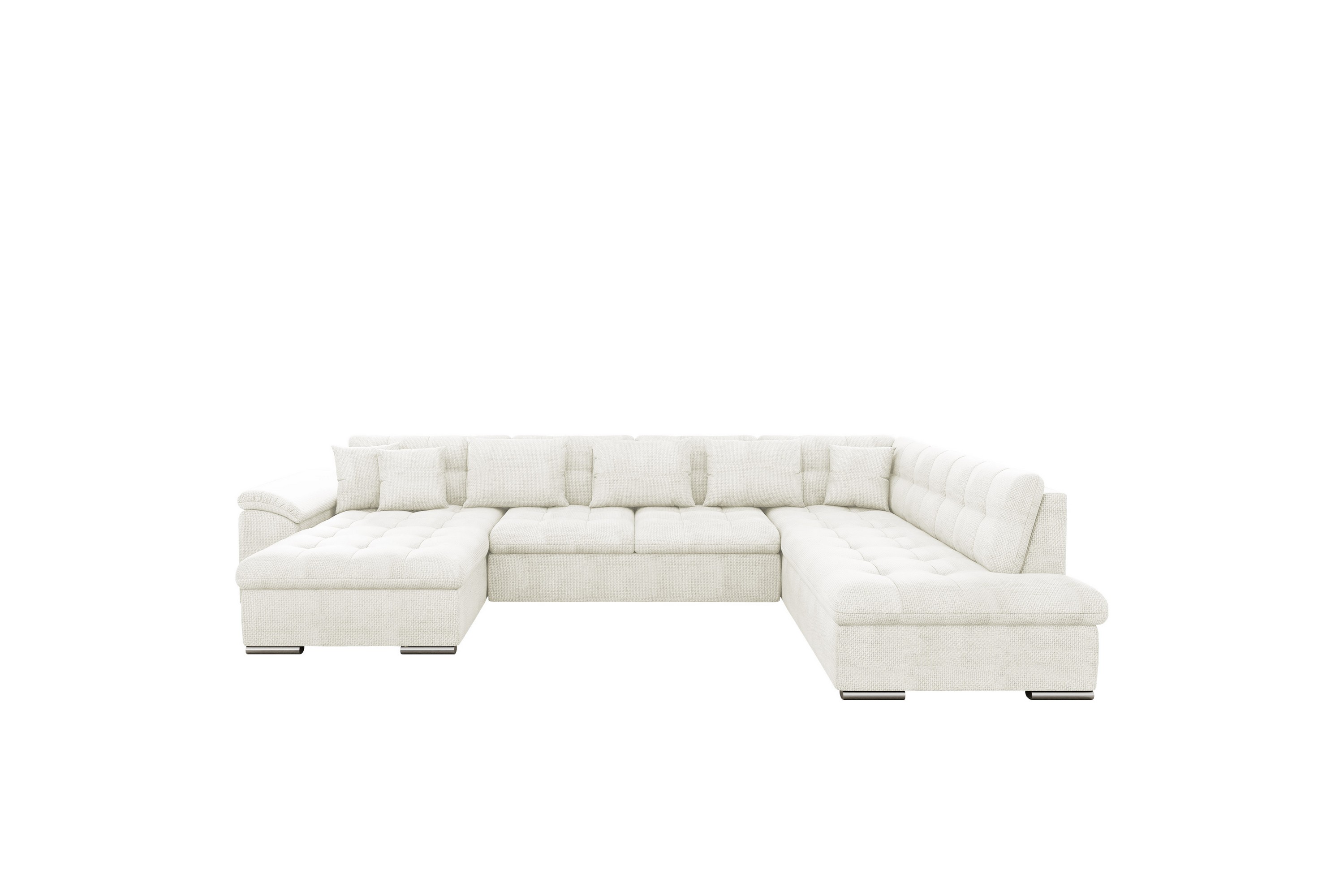 Dynir Soffa med Divan och Schäslong 4-sits Vit