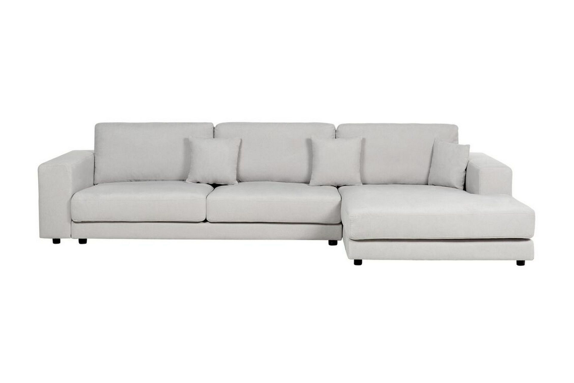 Ersi H&ouml;rnsoffa 4-sits - Gr&aring;/Svart