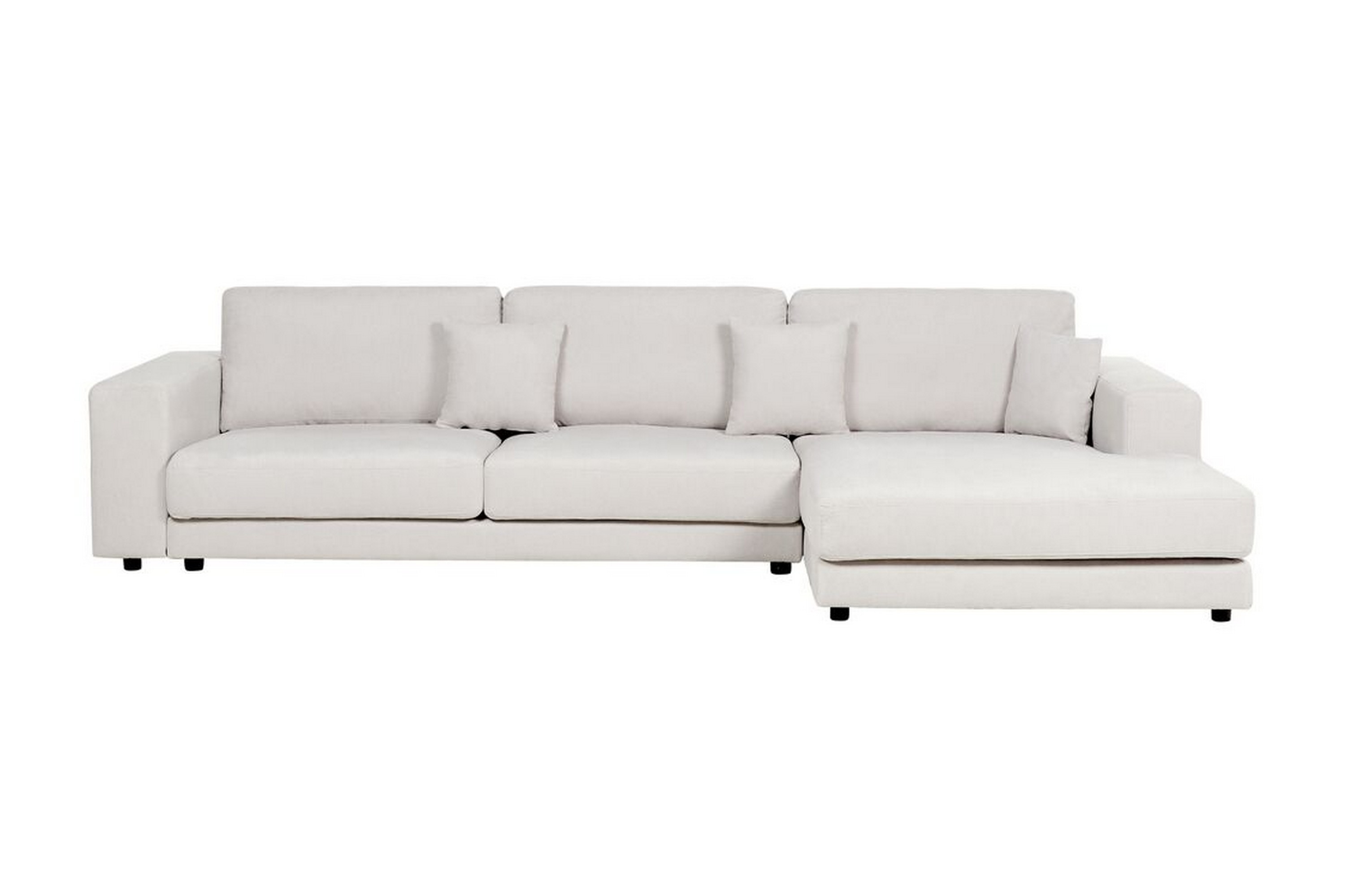 ersi hörnsoffa 4-sits - vit/svart