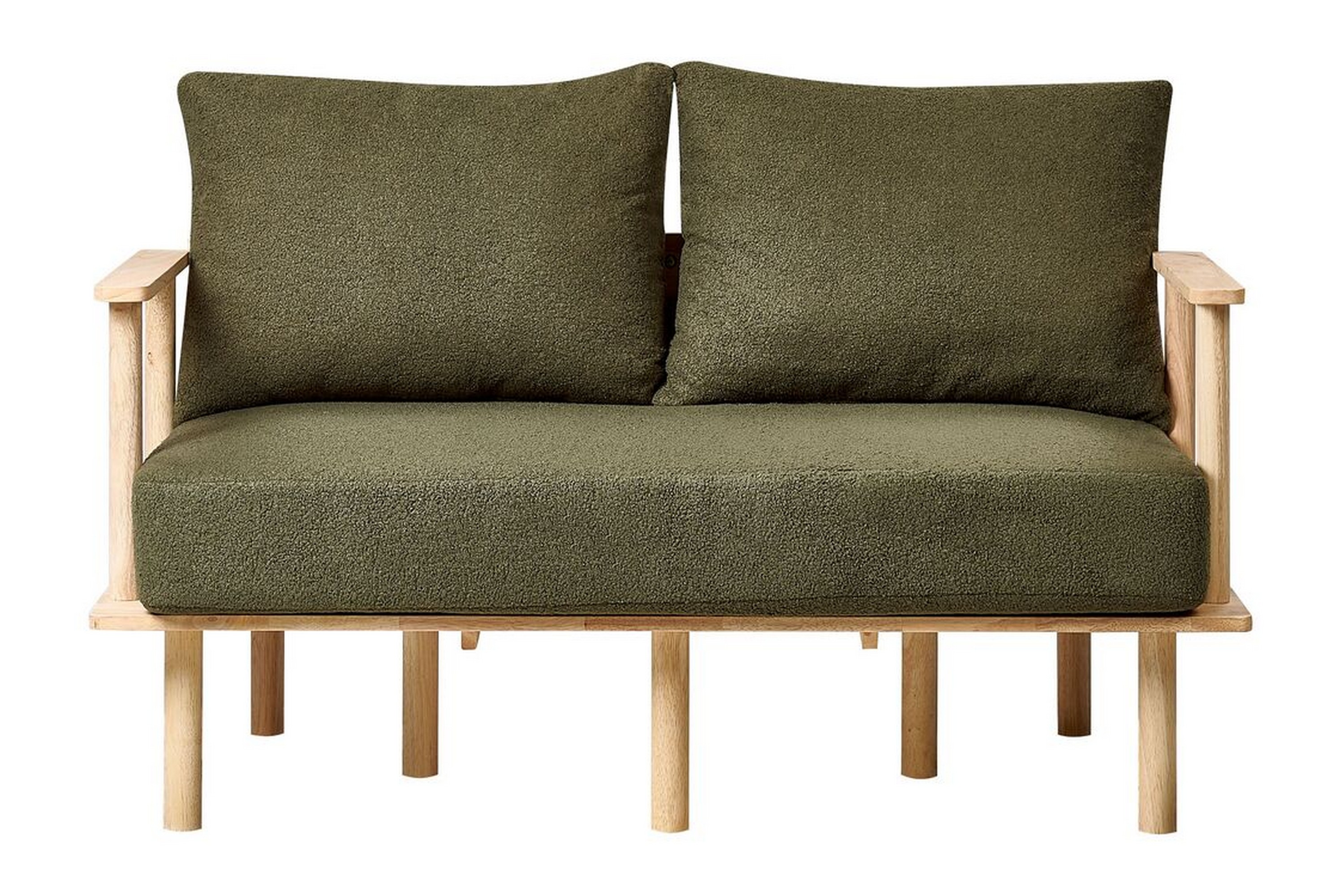 Fadey Soffa 2-sits Grön/Ljust trä