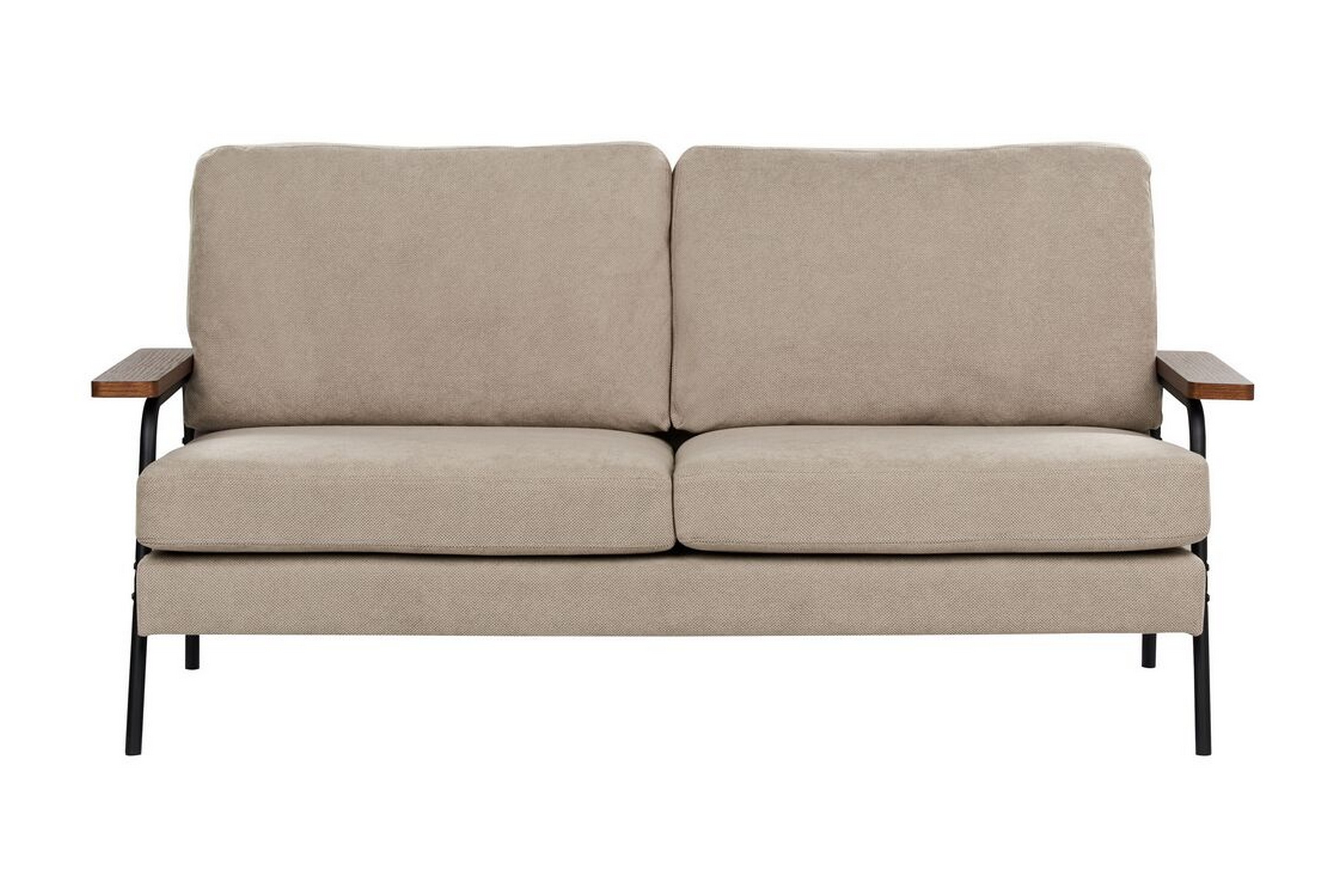Faris Soffa 3-sits Beige/Mörkt träSvart