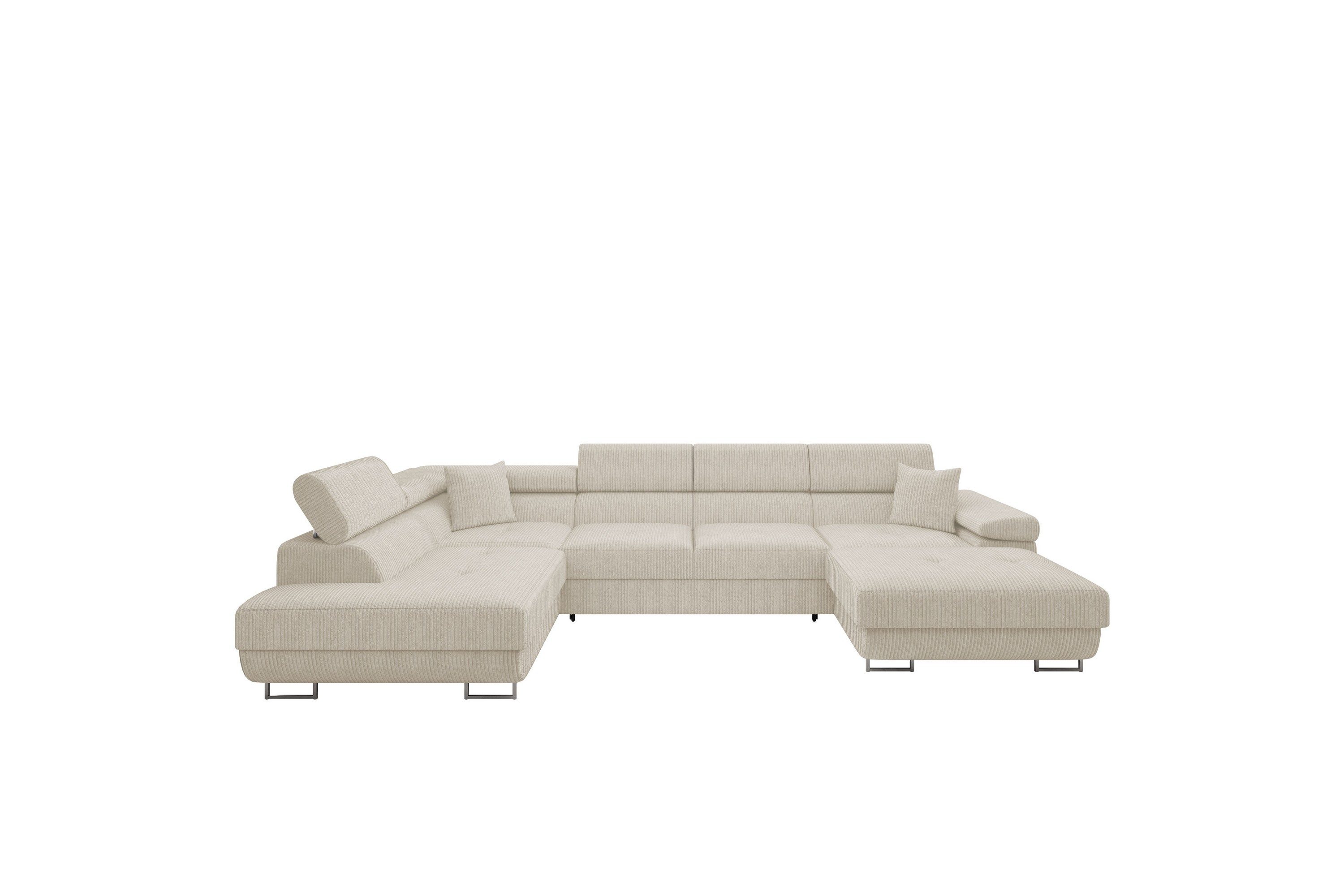 gabina soffa med divan och schäslong 4-sits - beige