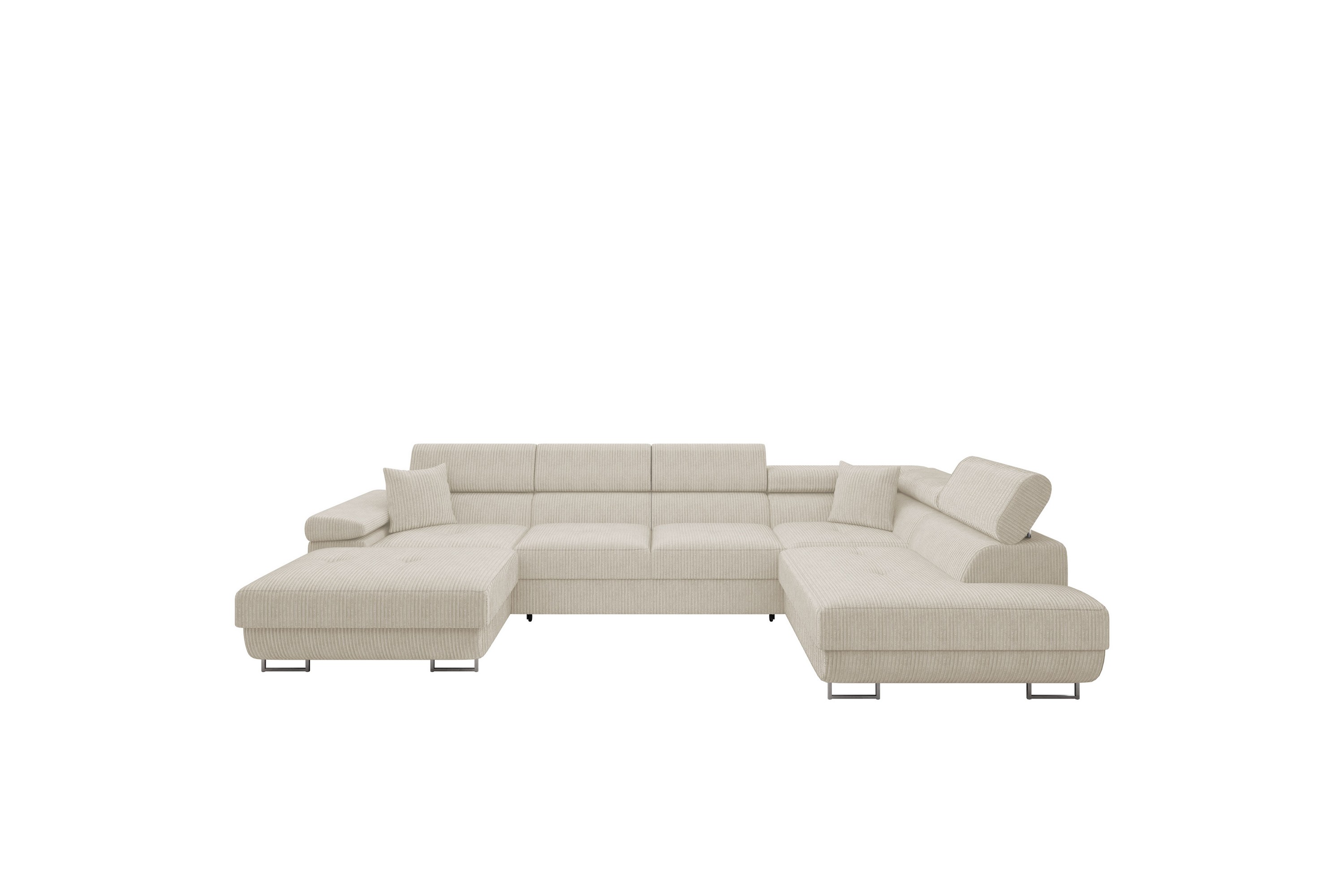 Gabina Soffa med Divan och Schäslong 4-sits Beige