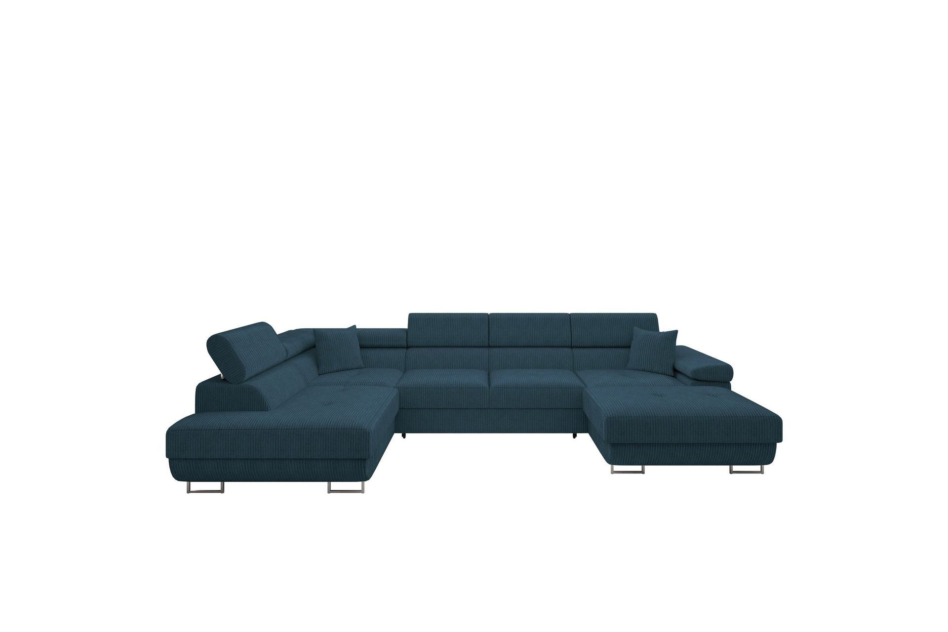 Gabina Soffa med Divan och Sch&auml;slong 4-sits - Bl&aring;