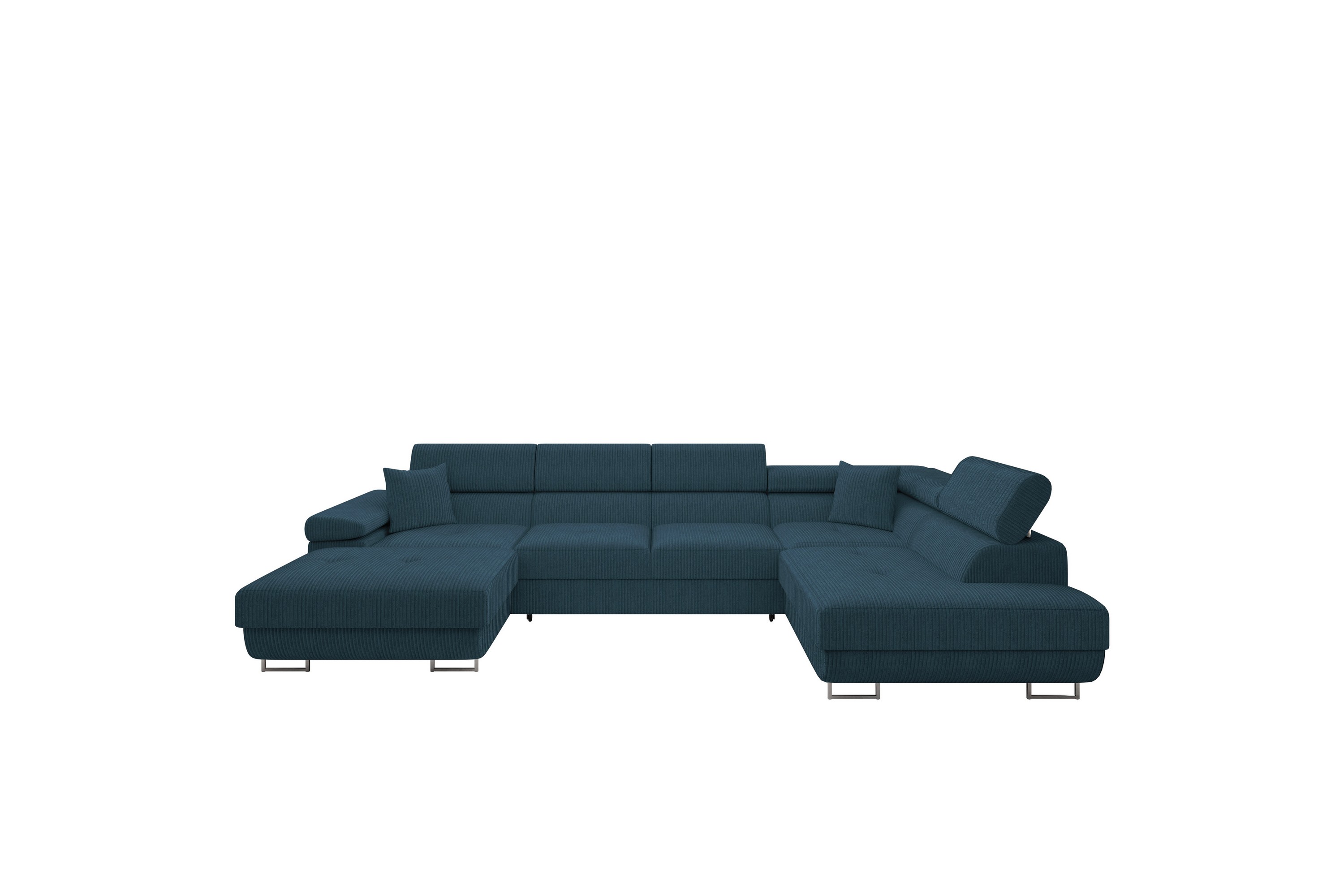 Gabina Soffa med Divan och Schäslong 4-sits Blå