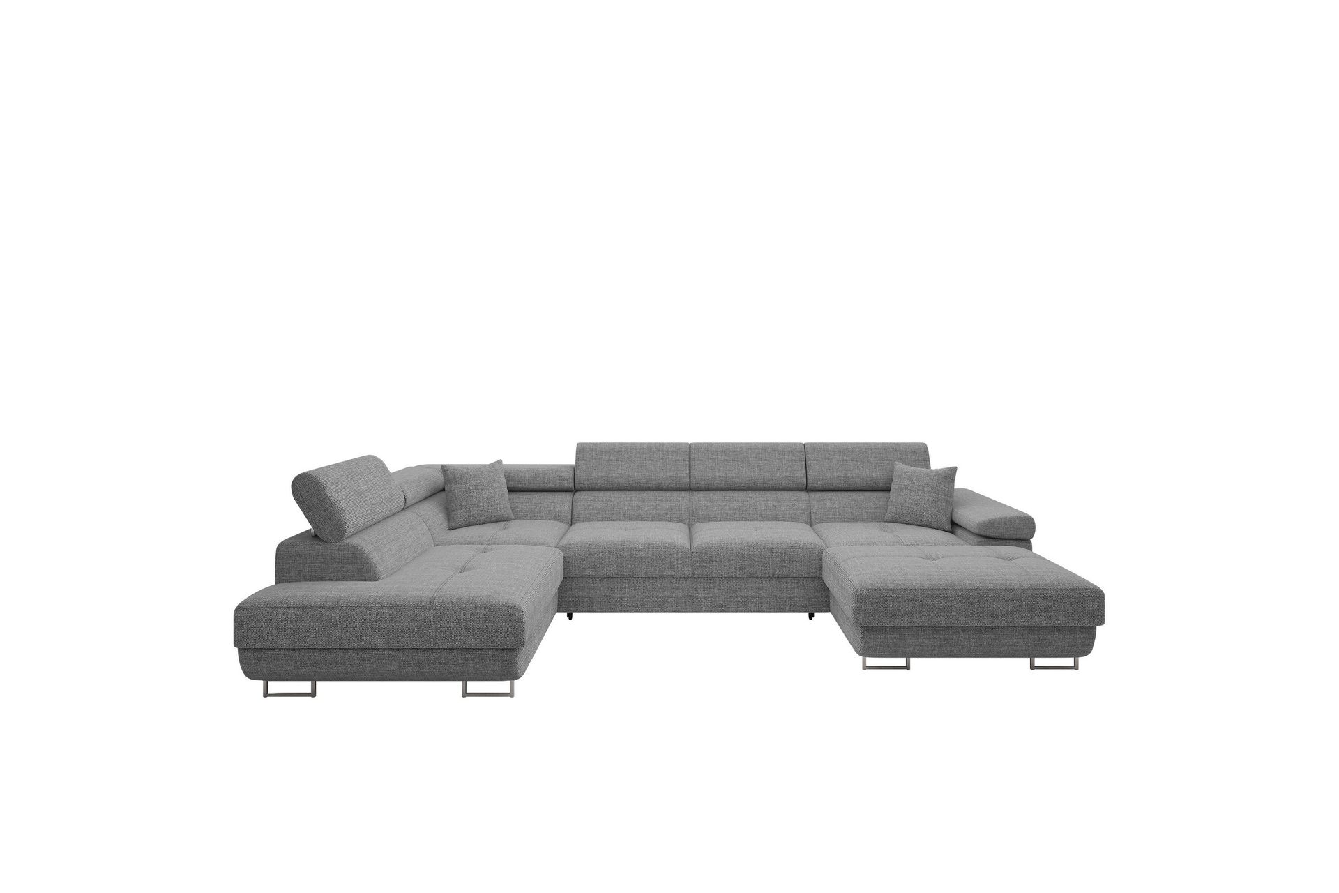 Gabina Soffa med Divan och Sch&auml;slong 4-sits - Gr&aring;