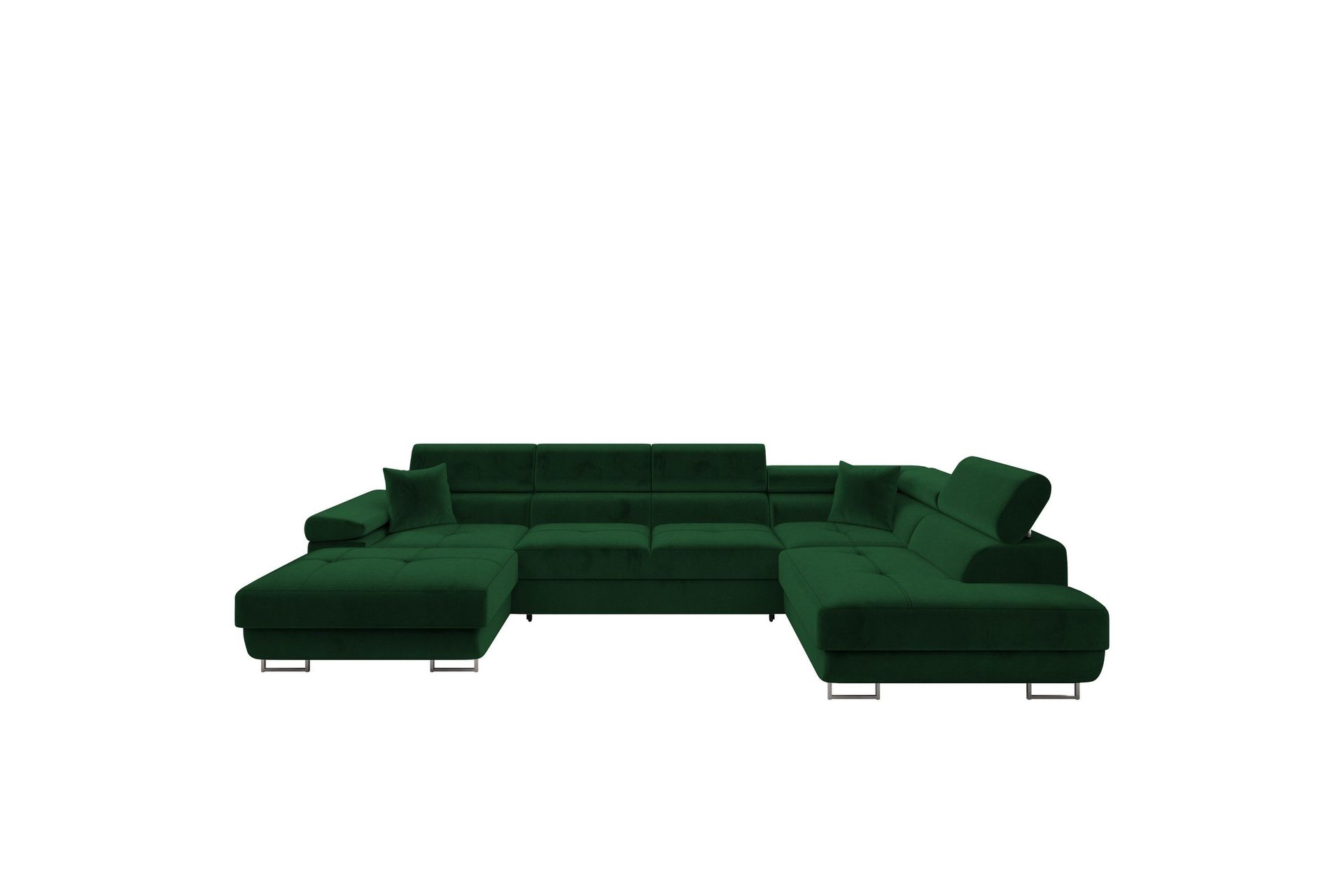 Gabina Soffa med Divan och Sch&auml;slong 4-sits - Gr&ouml;n
