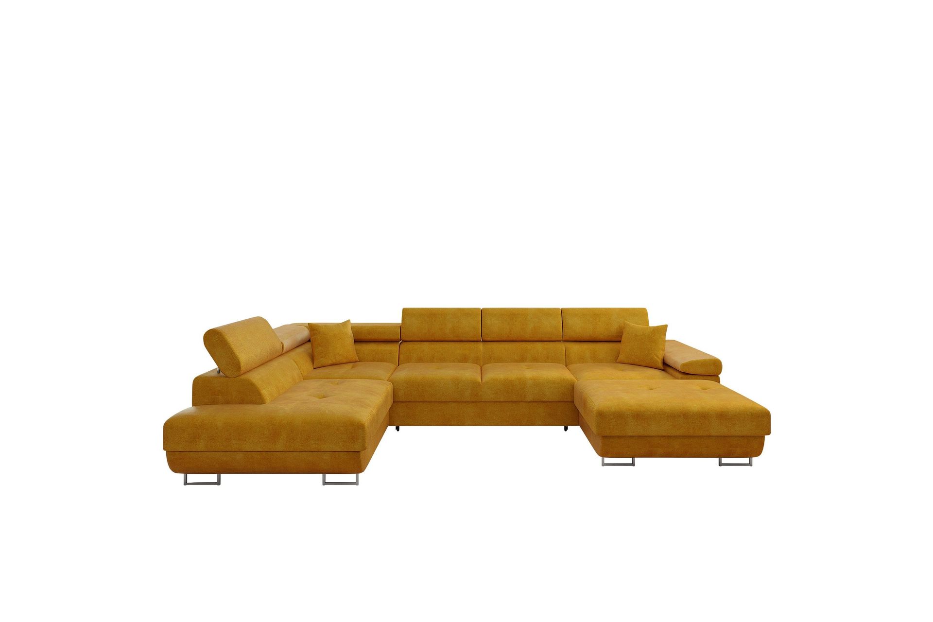 Gabina Soffa med Divan och Sch&auml;slong 4-sits - Gul