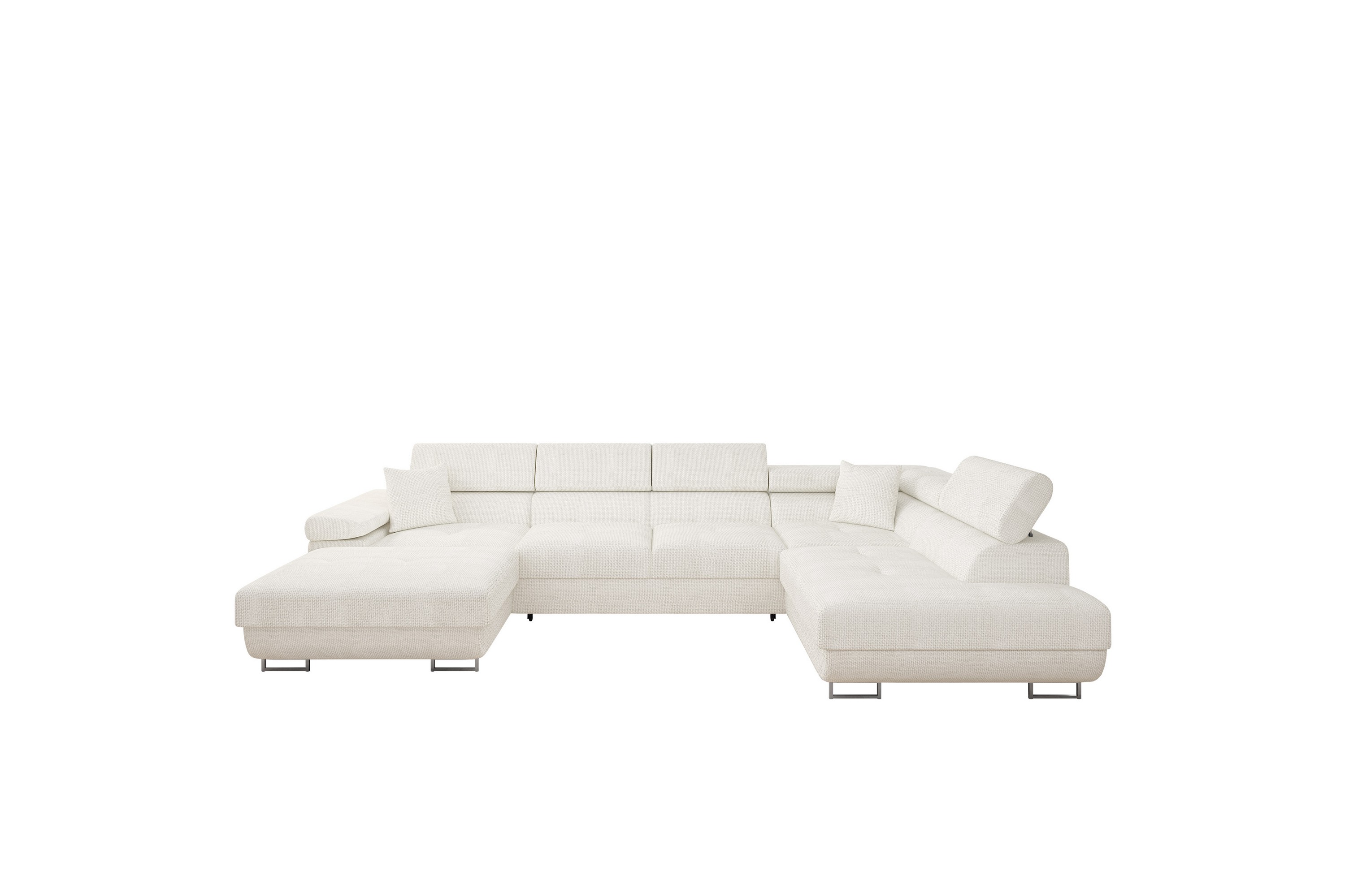 Gabina Soffa med Divan och Schäslong 4-sits Vit