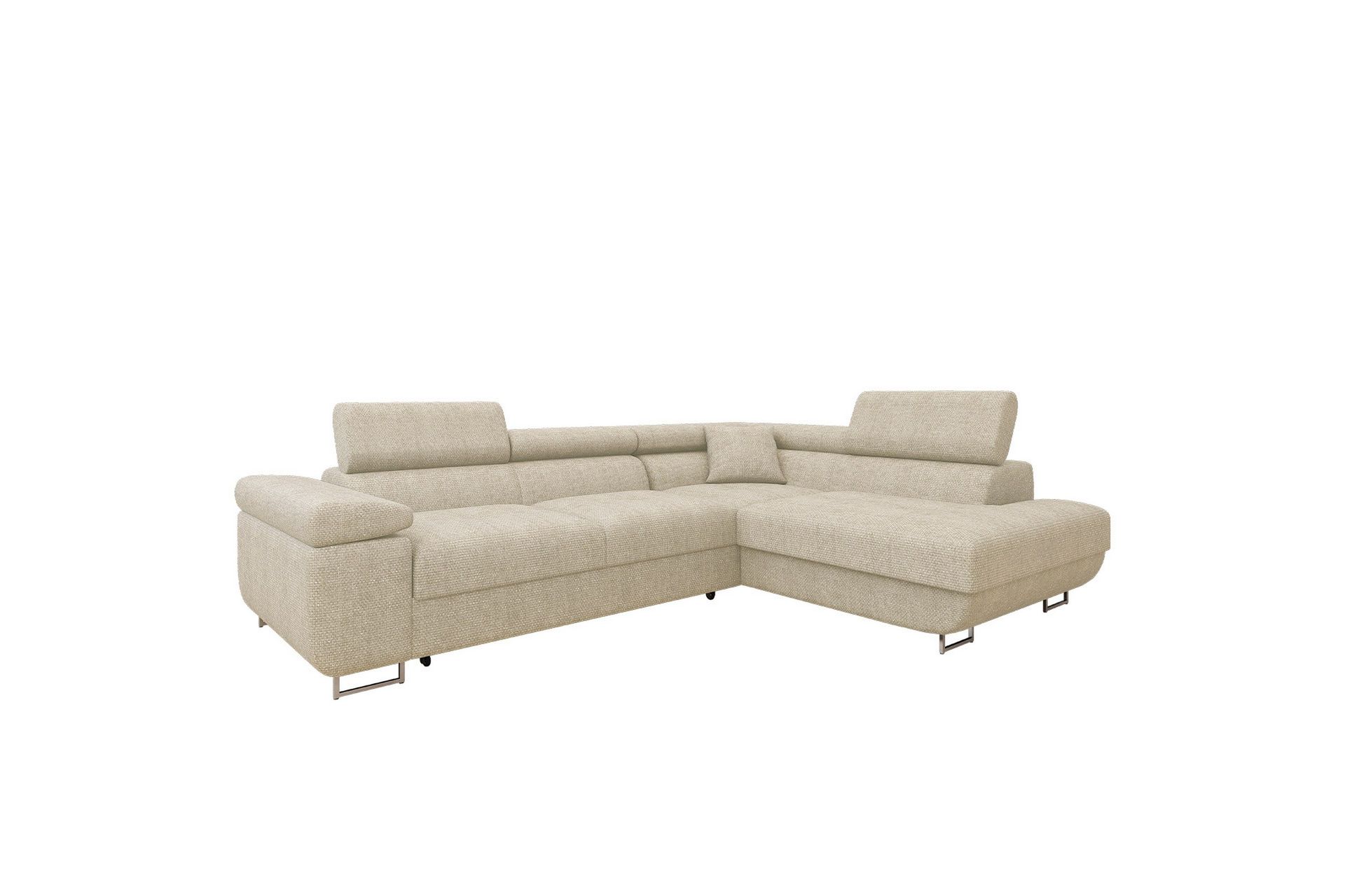 Gabina Soffa med Sch&auml;slong 3-sits - Beige