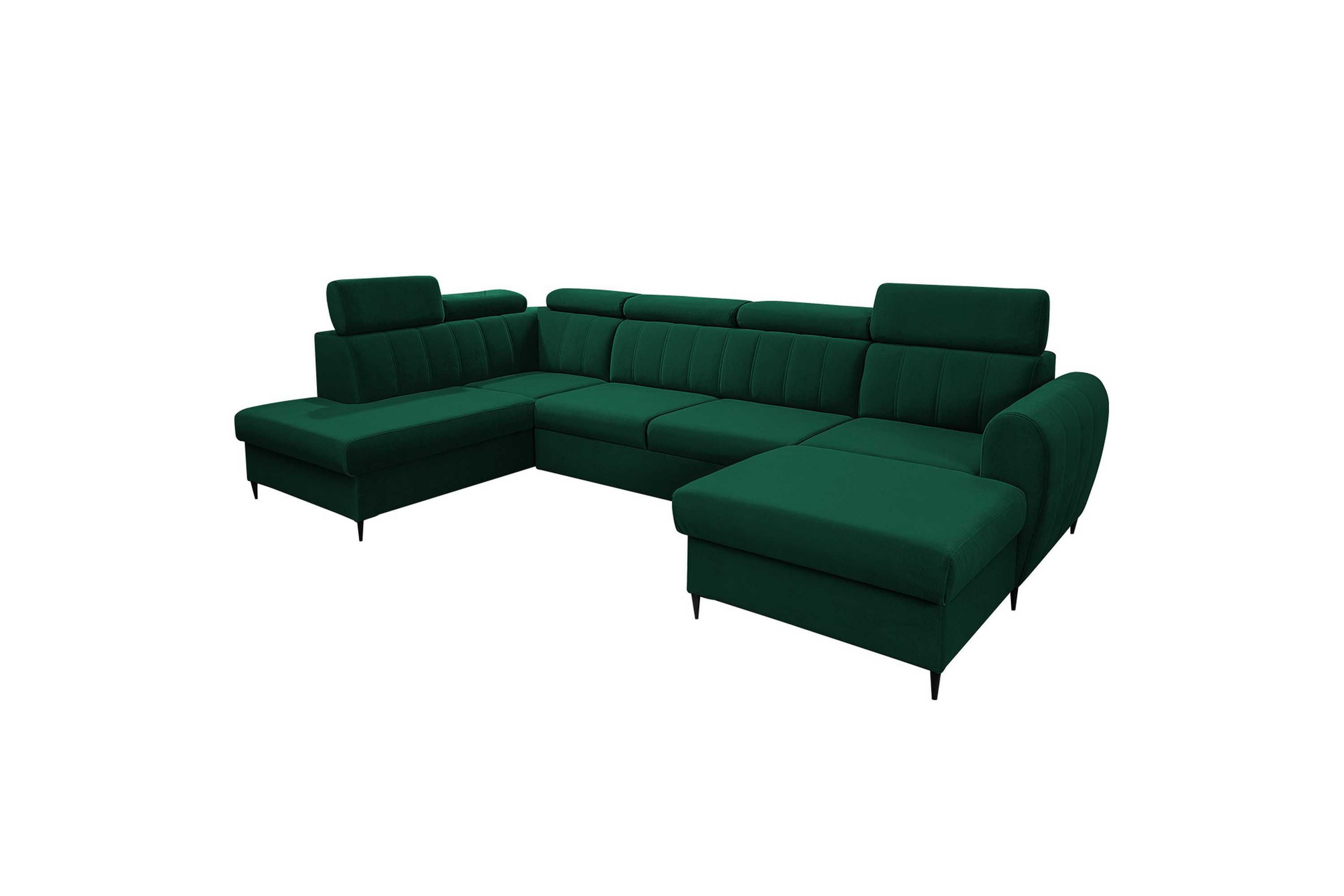 Hoffman Soffa med Divan och Schäslong 4-sits Grön