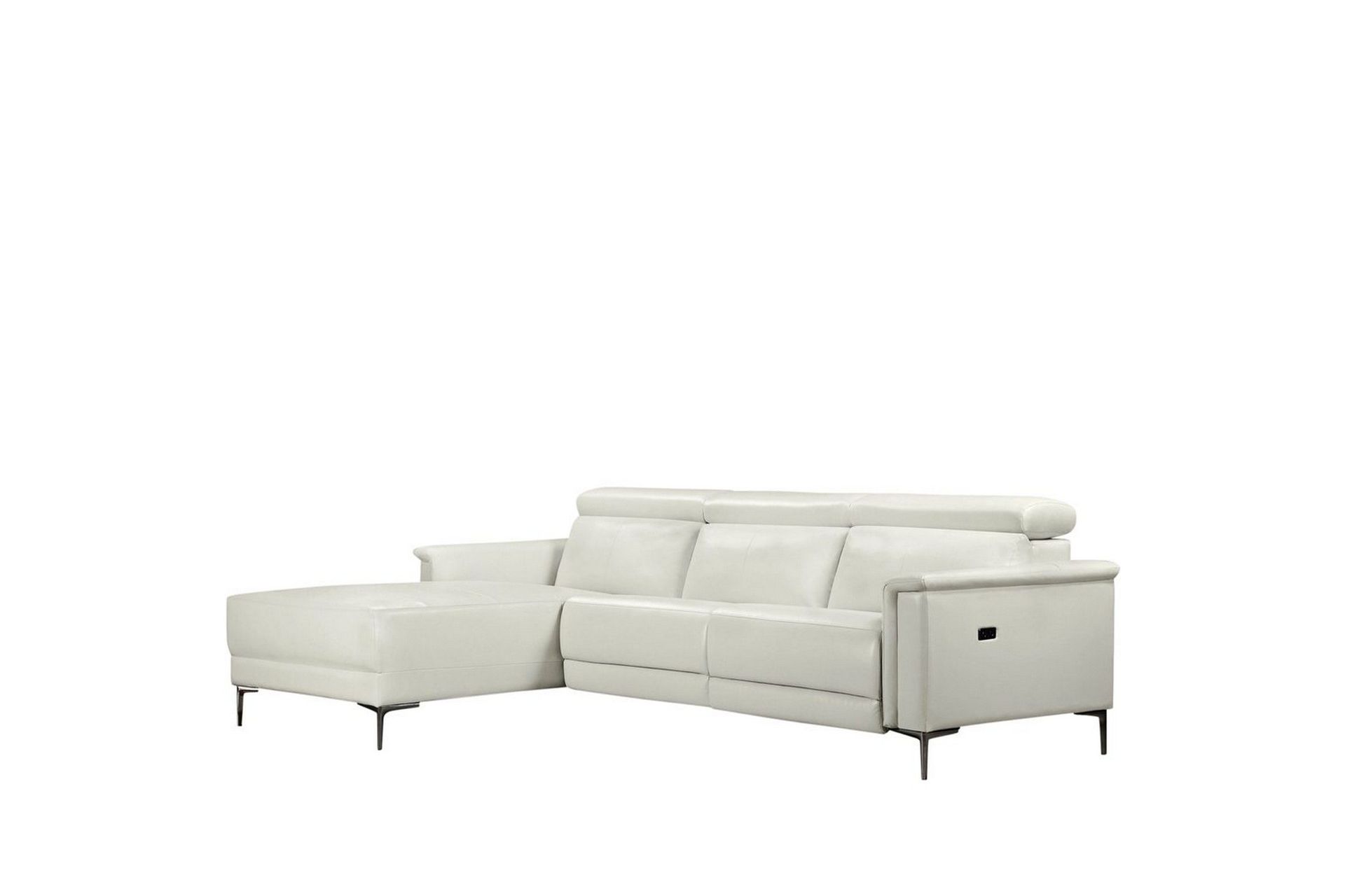 H&ouml;rnsoffa 3-sits Lund Kr&auml;m, PU, V&auml;nster Elektrisk F&aring;t&ouml;lj - Kr&auml;m, PU, V&auml;nster Elektrisk F&aring;t&ouml;lj