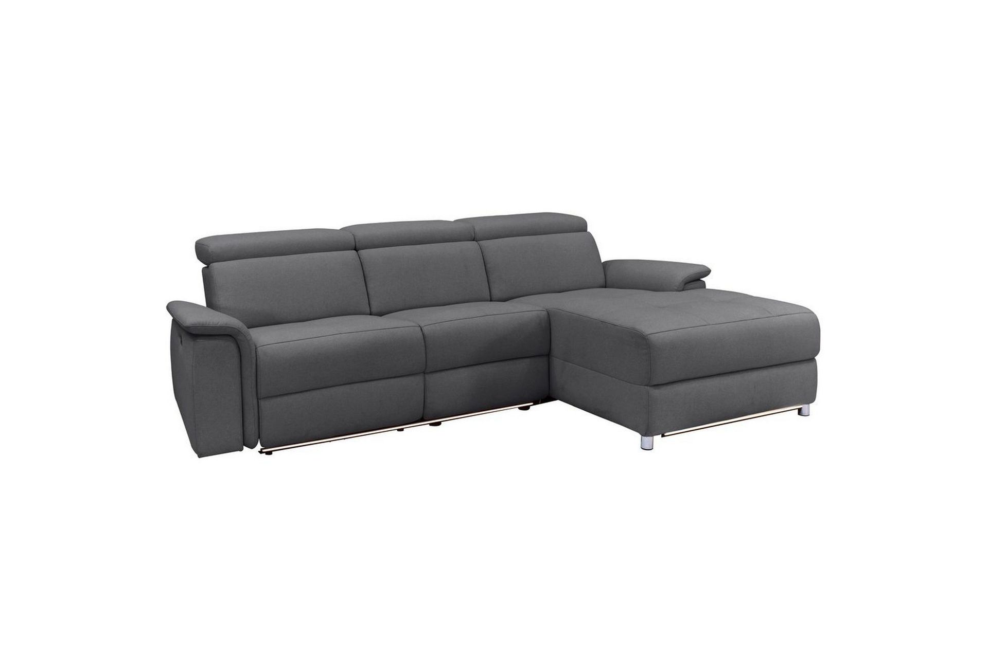 hörnsoffa 3-sits pareli antracit, sunday tyg, höger elektrisk vilstol - antracit, sunday tyg, höger elektrisk vilstol