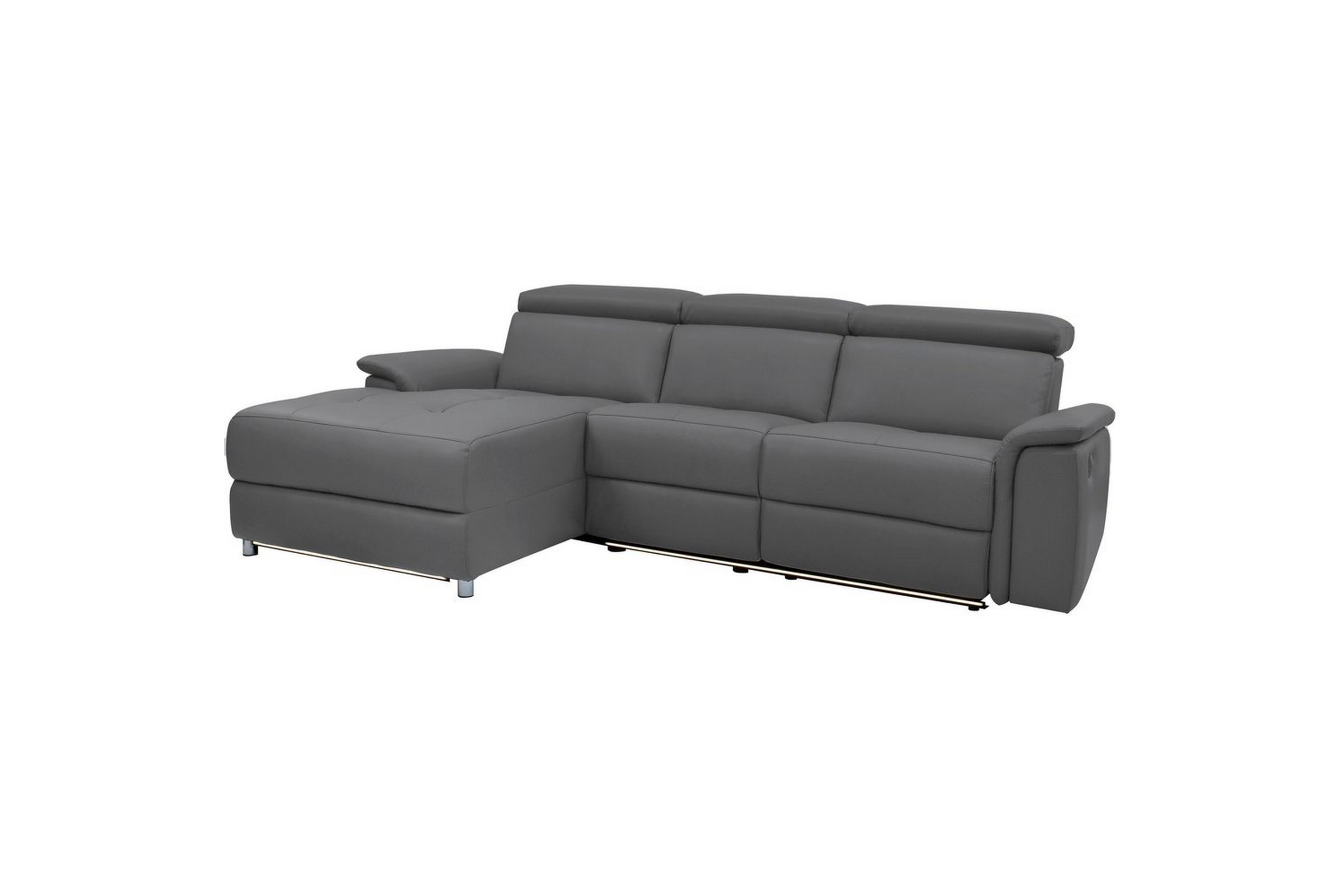 hörnsoffa 3-sits pareli antracit, sunday tyg, vänster manuell fåtölj - antracit, sunday tyg, vänster manuell fåtölj