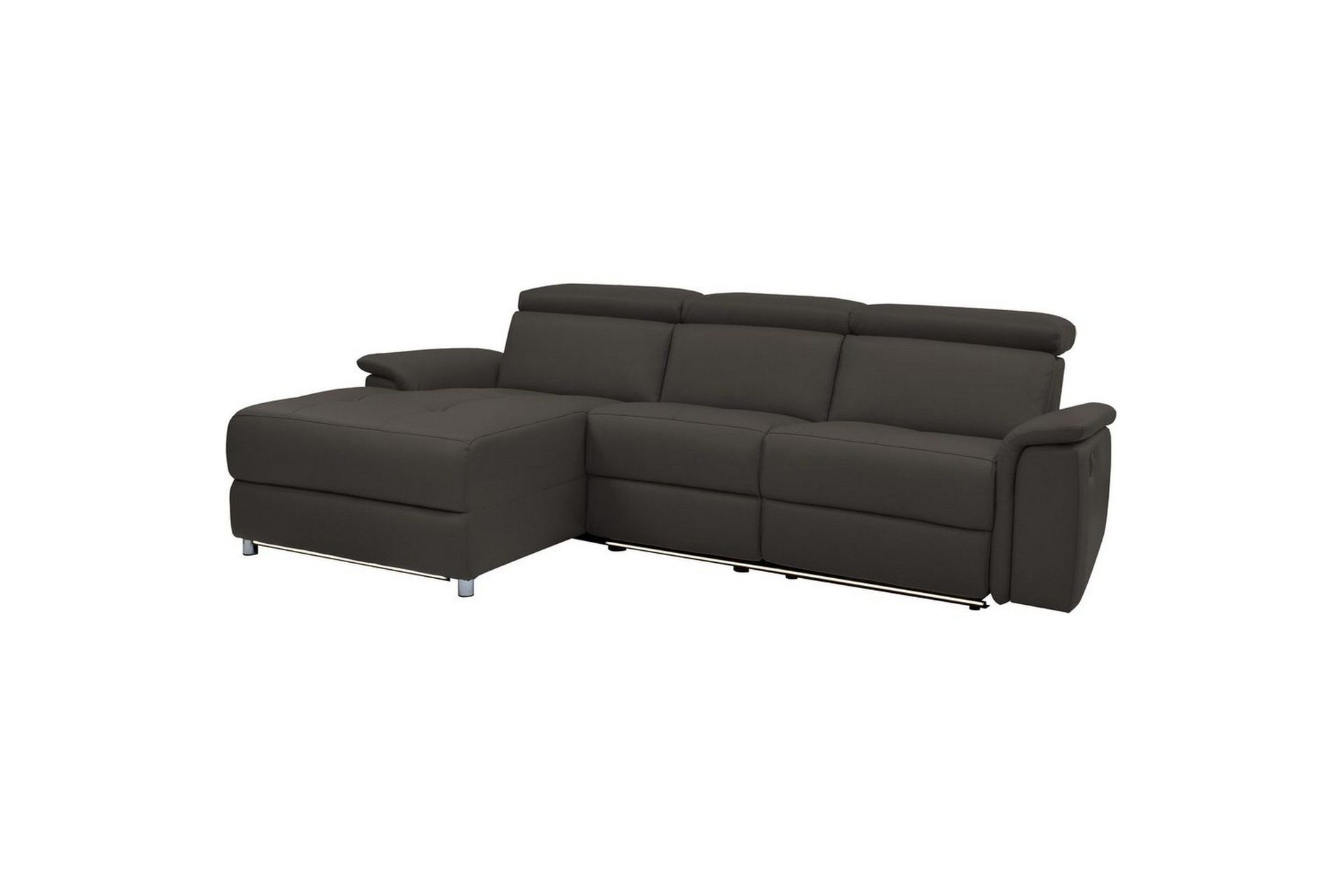 H&ouml;rnsoffa 3-sits Pareli Brun, L&auml;der/PU, V&auml;nster Manuell F&aring;t&ouml;lj - Brun, L&auml;der/PU, V&auml;nster Manuell F&aring;t&ouml;lj