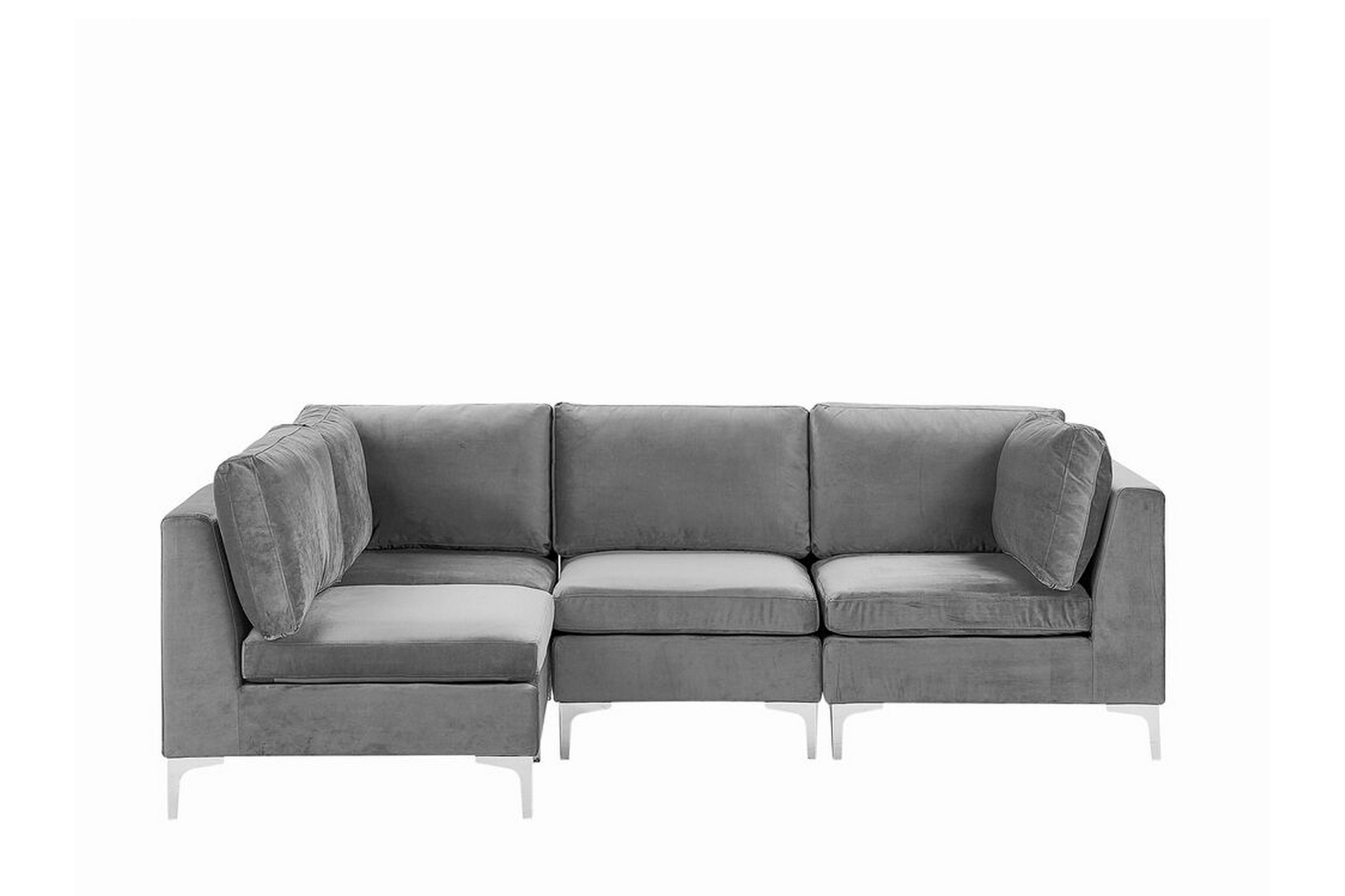 4-sits Hörnsoffa Samkom Höger Sammet/Grå