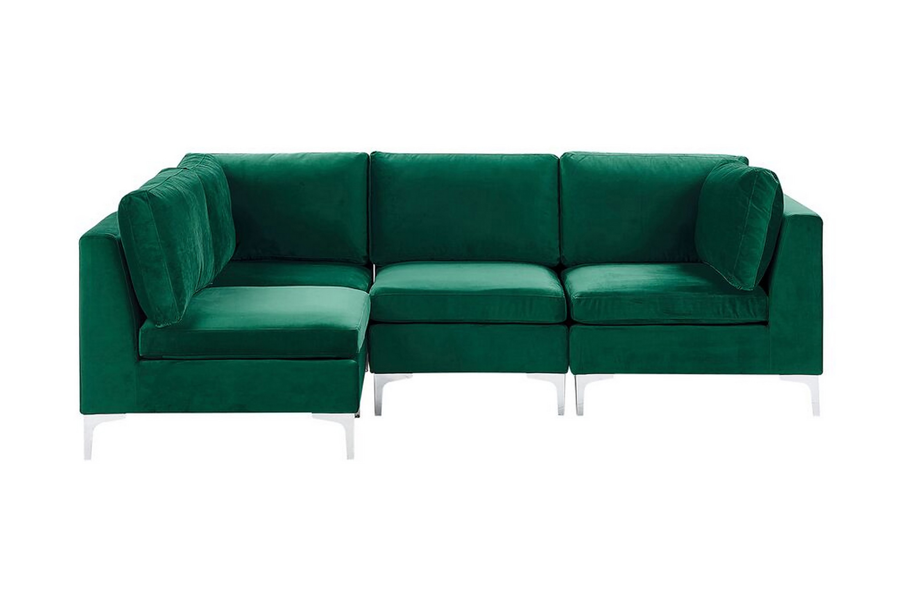 4-sits Hörnsoffa Samkom Höger Sammet/Grön