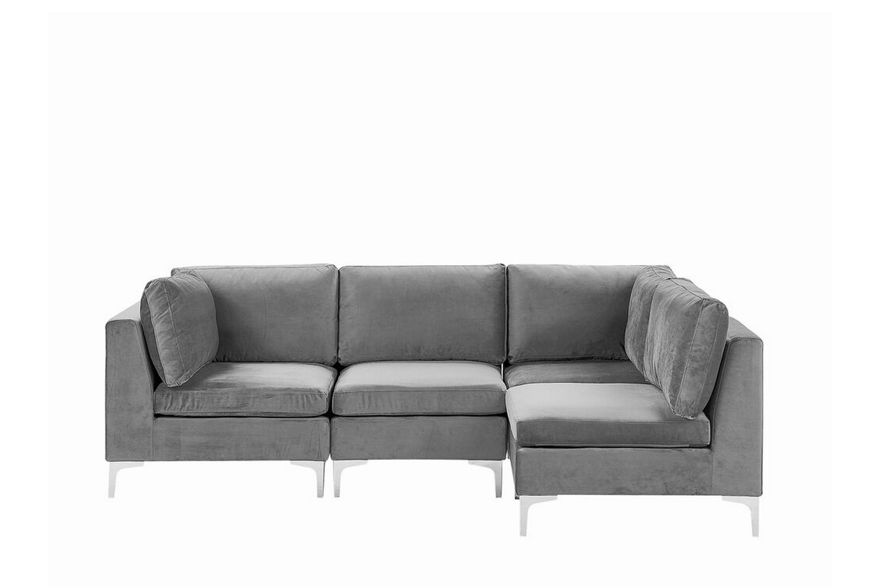 4-sits Hörnsoffa Samkom Vänster Sammet/Grå
