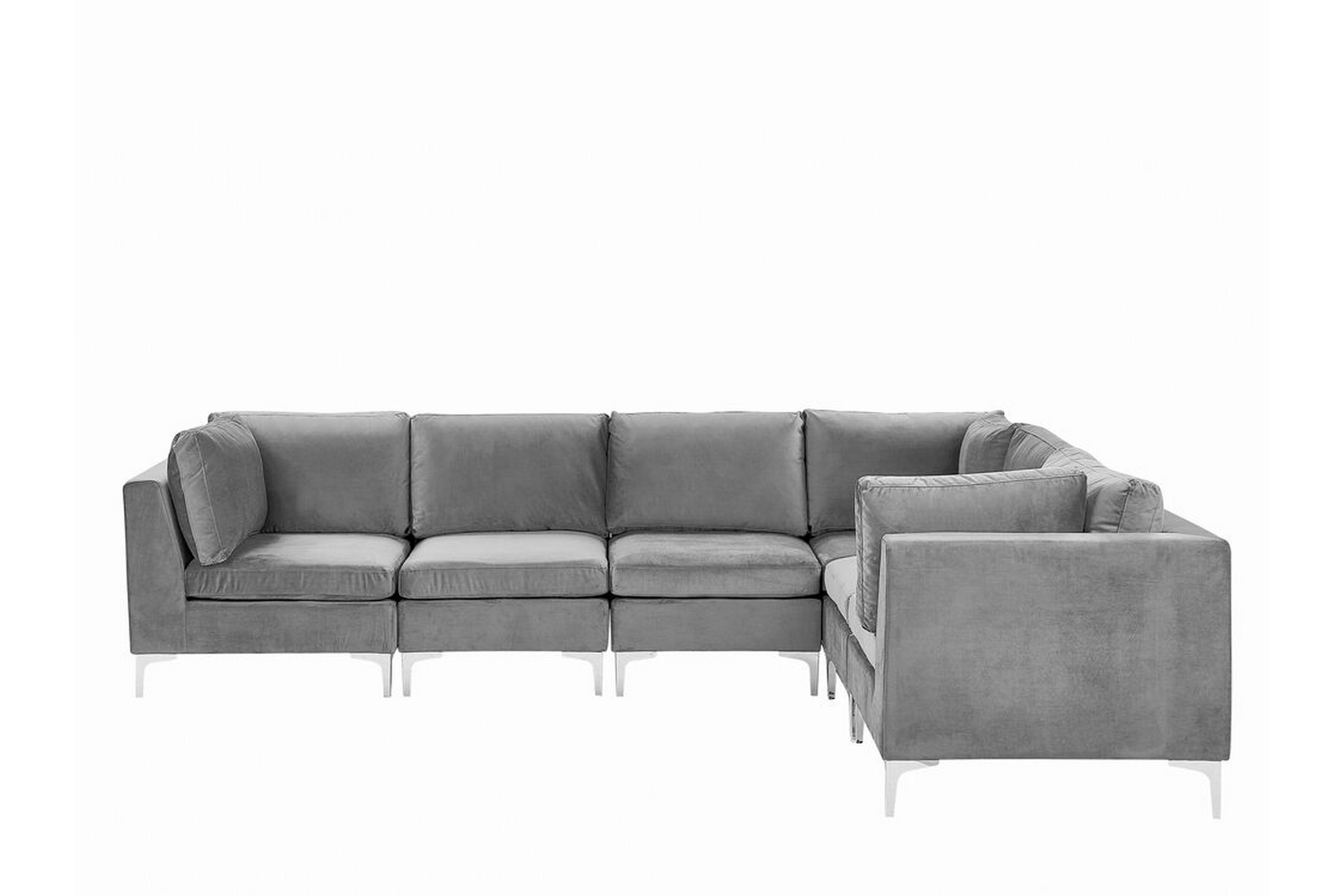 6-sits Hörnsoffa Samkom Vänster Sammet/Grå