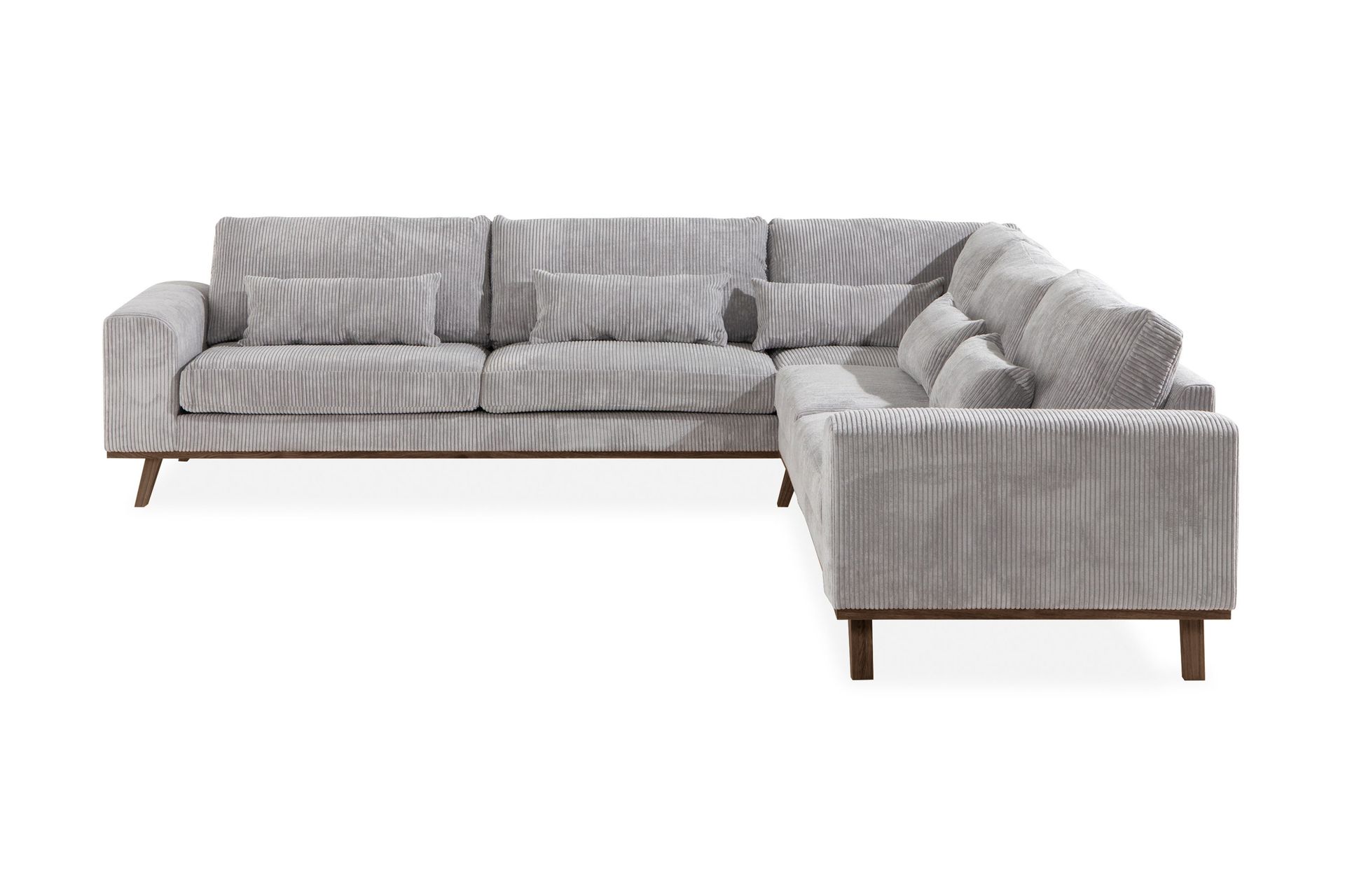 Copenhagen 6-sits L-formad H&ouml;rnsoffa i Manchester - Ljusgr&aring;