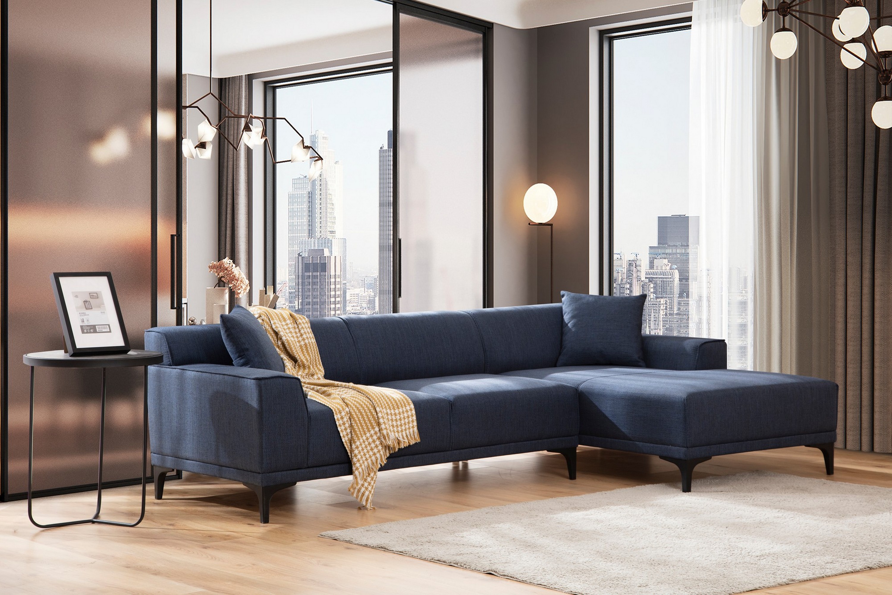 Divansoffa 3-sits Smithton Blå