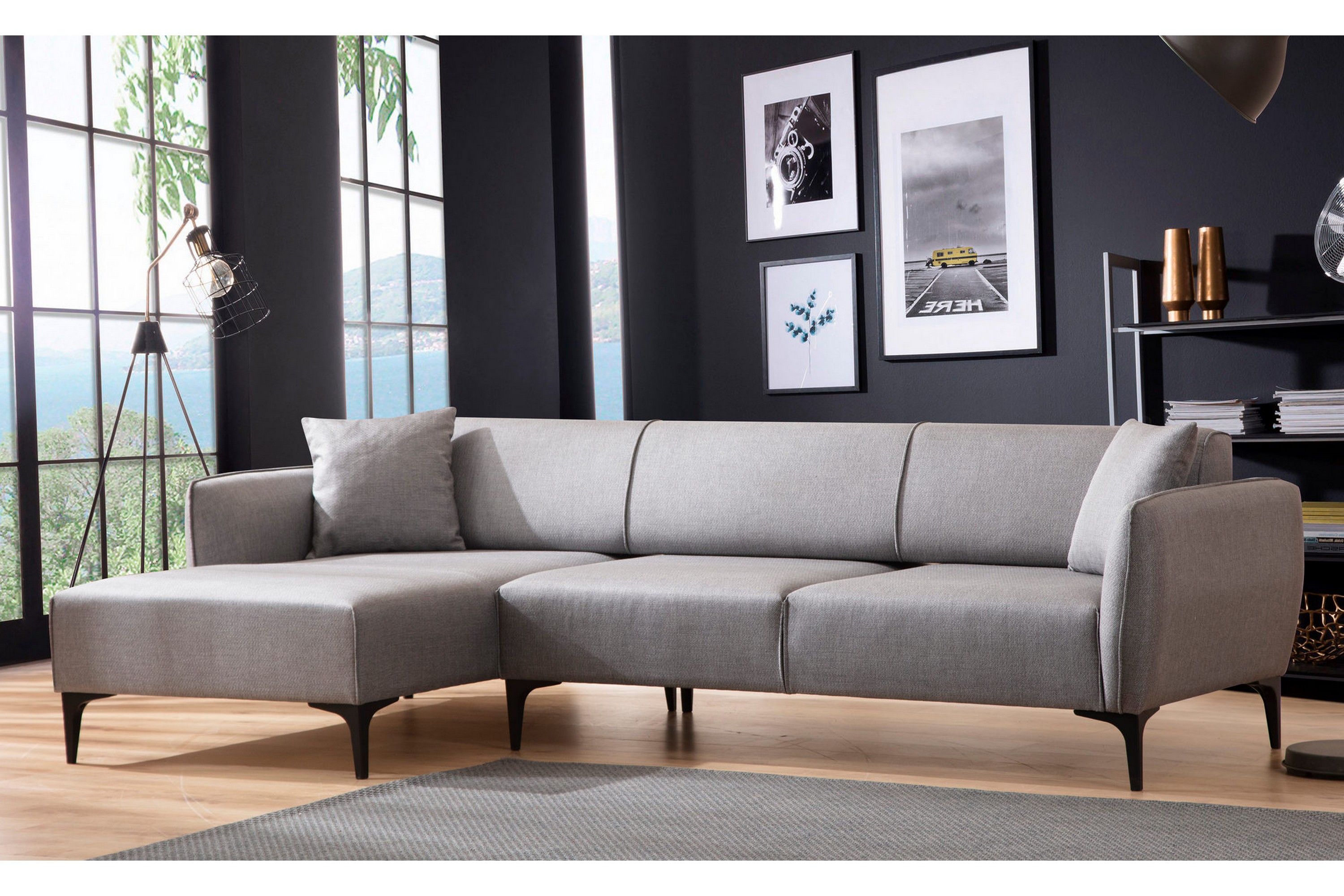Divansoffa 3-sits Wangaratta Grå