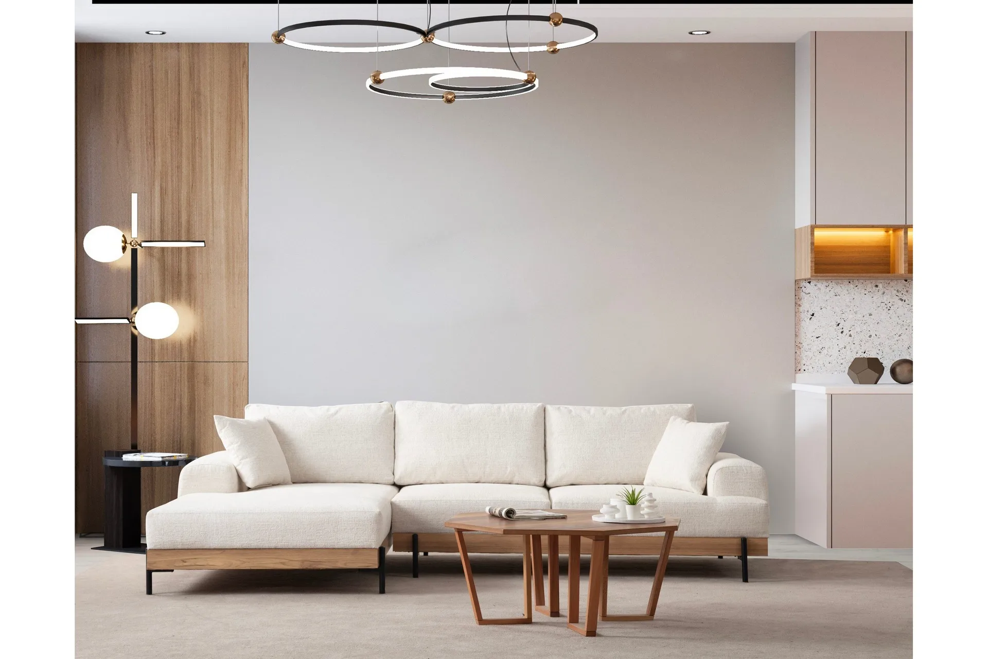 Eti H&ouml;rnsoffa 3-sits - Vit