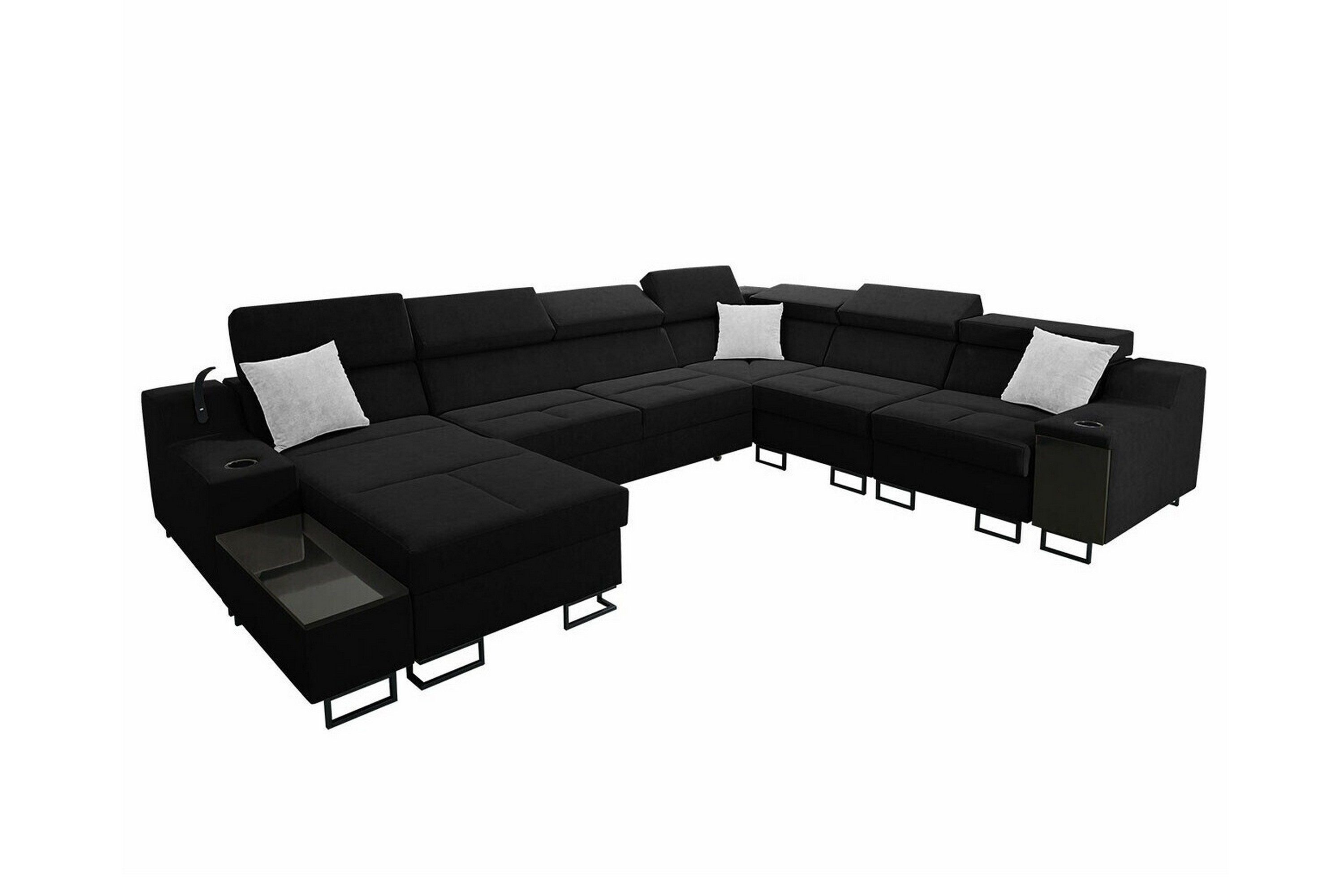 galbally 5-sits hörnsoffa black -