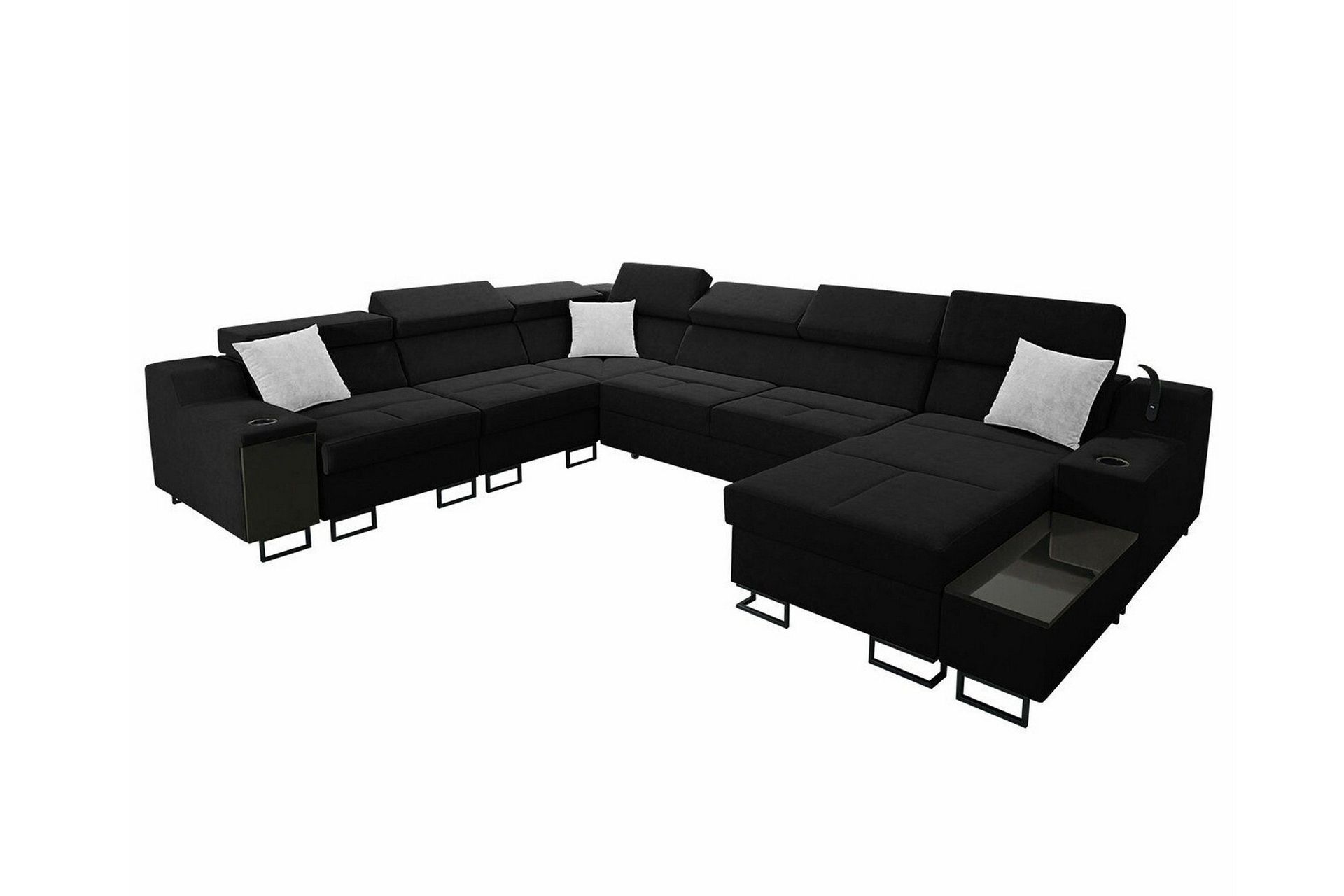 Galbally 5-sits H&ouml;rnsoffa NO_BRAND Black -