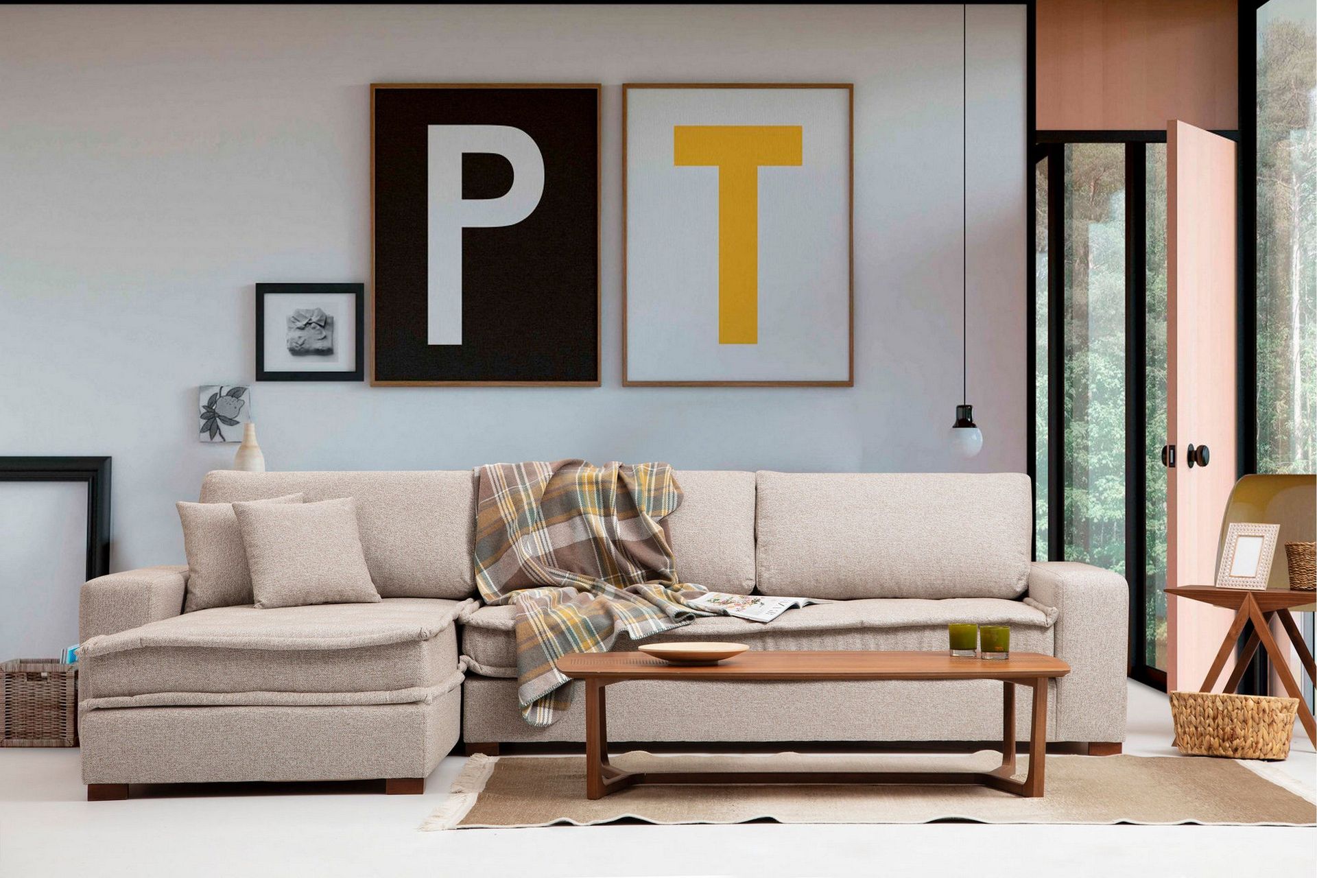 Gladfield Divansoffa 3-sits - Beige