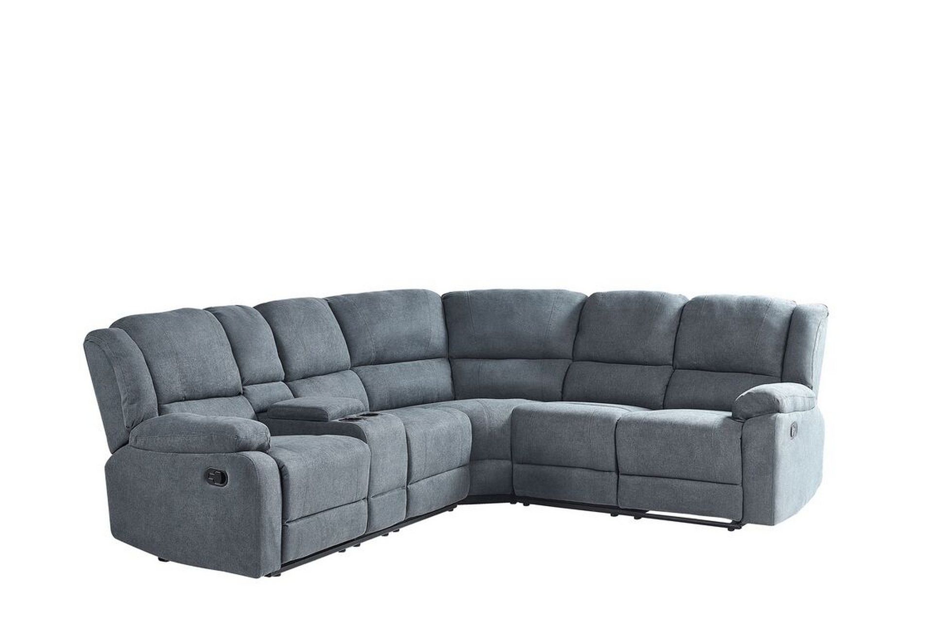 H&ouml;rnsoffa 5-sits justerbar gr&aring; ROKKE - Gr&aring;