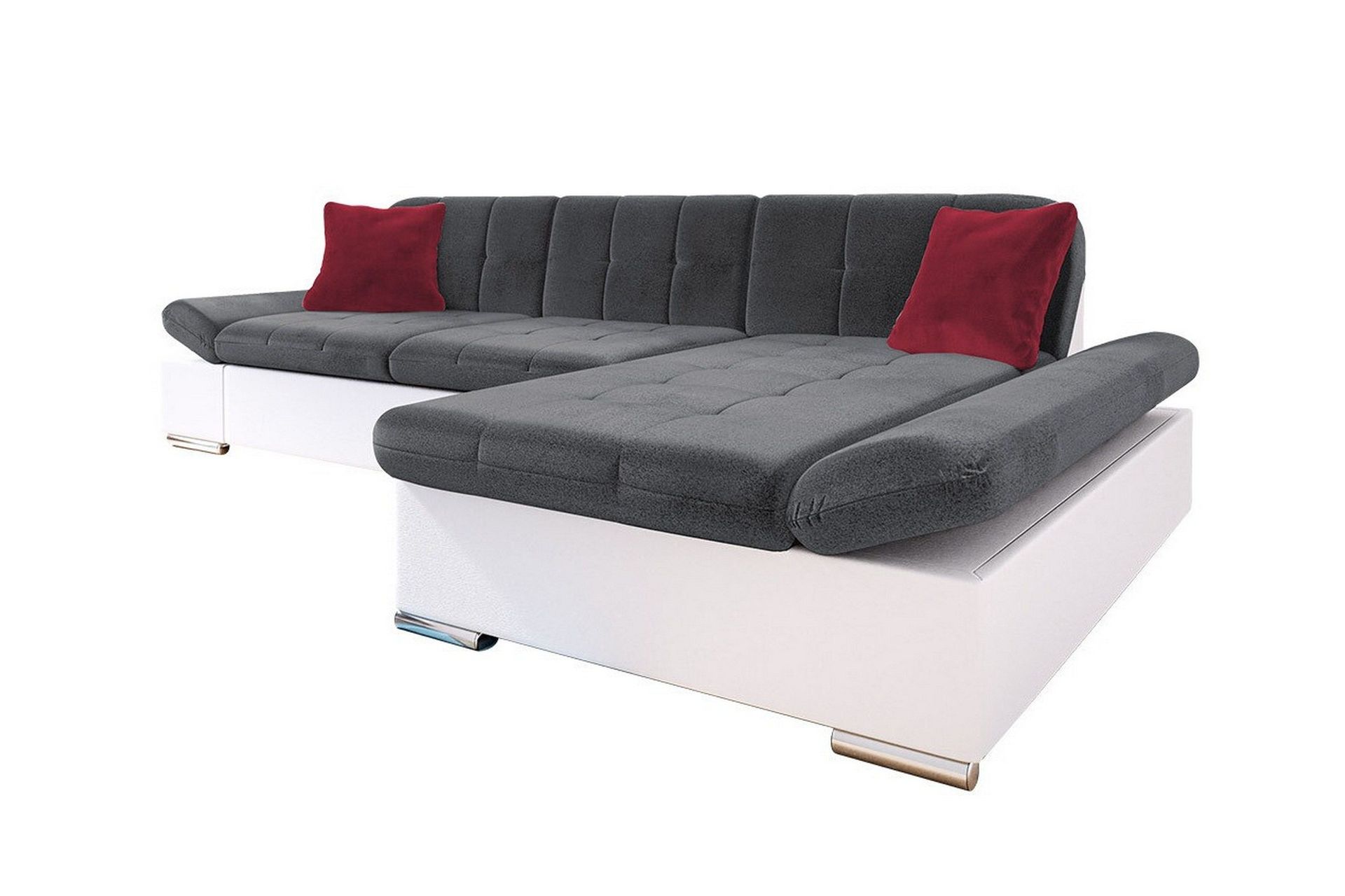 Kintore 3-sits H&ouml;rnsoffa Dark Grey/White -