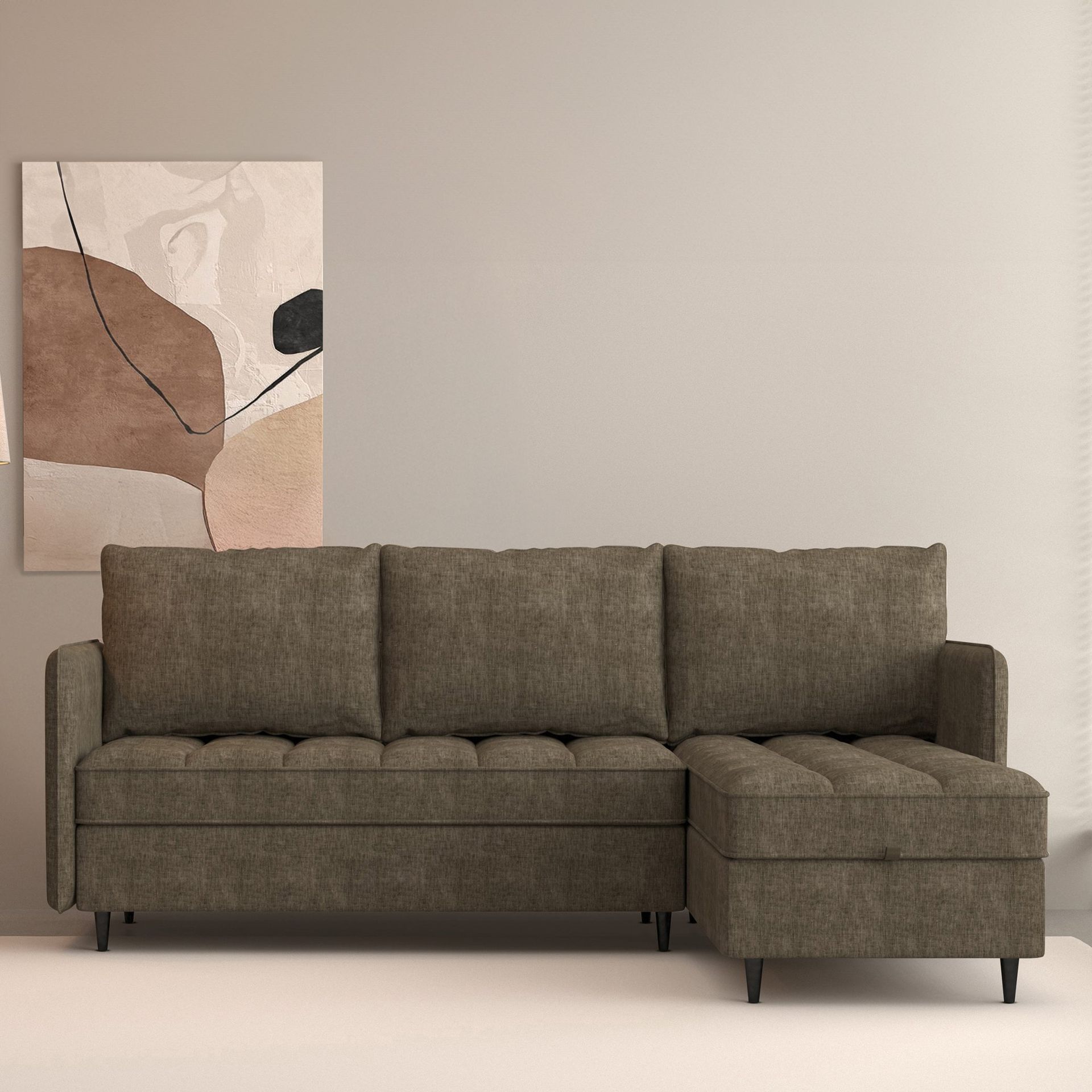 Lindhus H&ouml;rnsoffa 3-sits - Brun