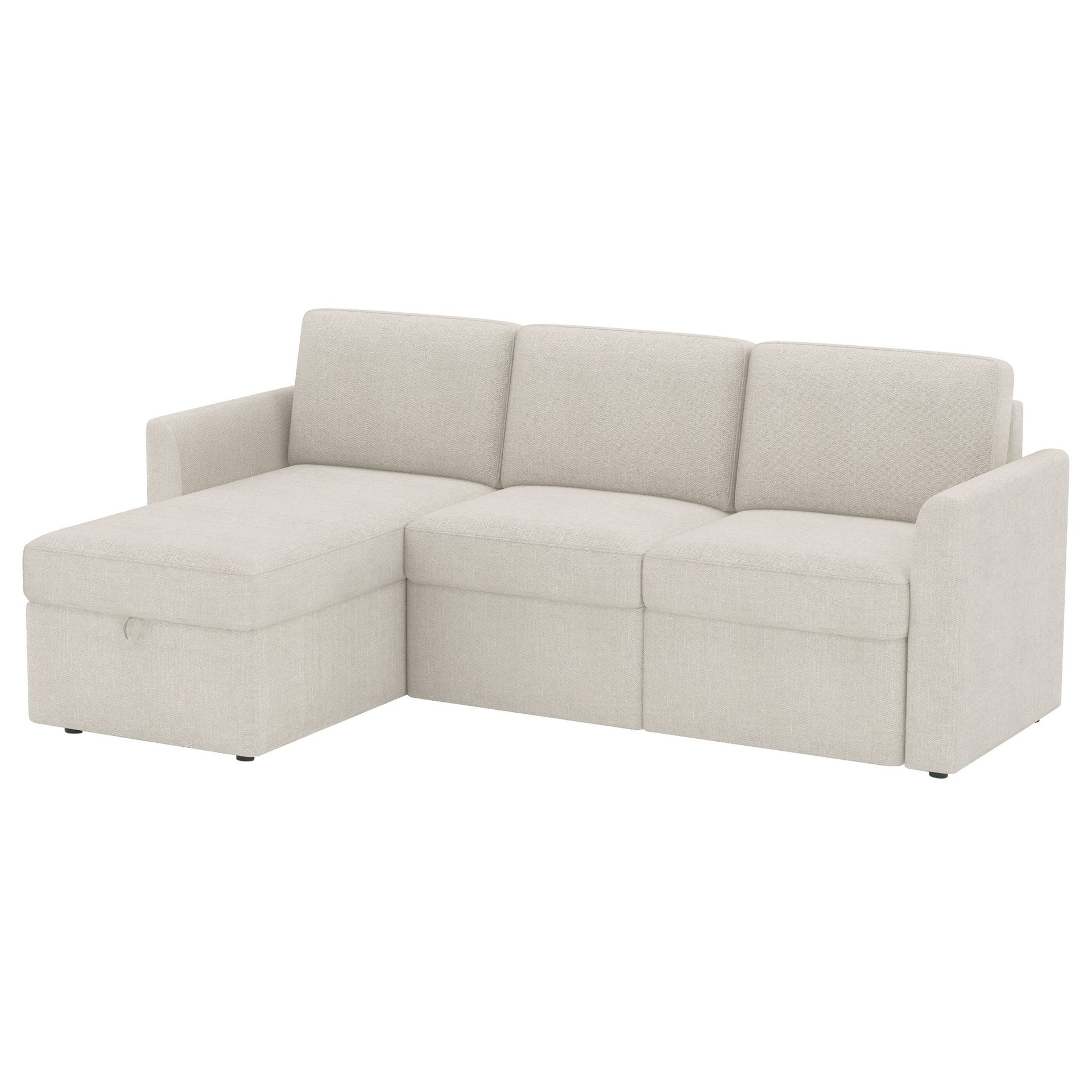 Nordhus 3-sits Soffa med vändbar divan och förvaring - Creme