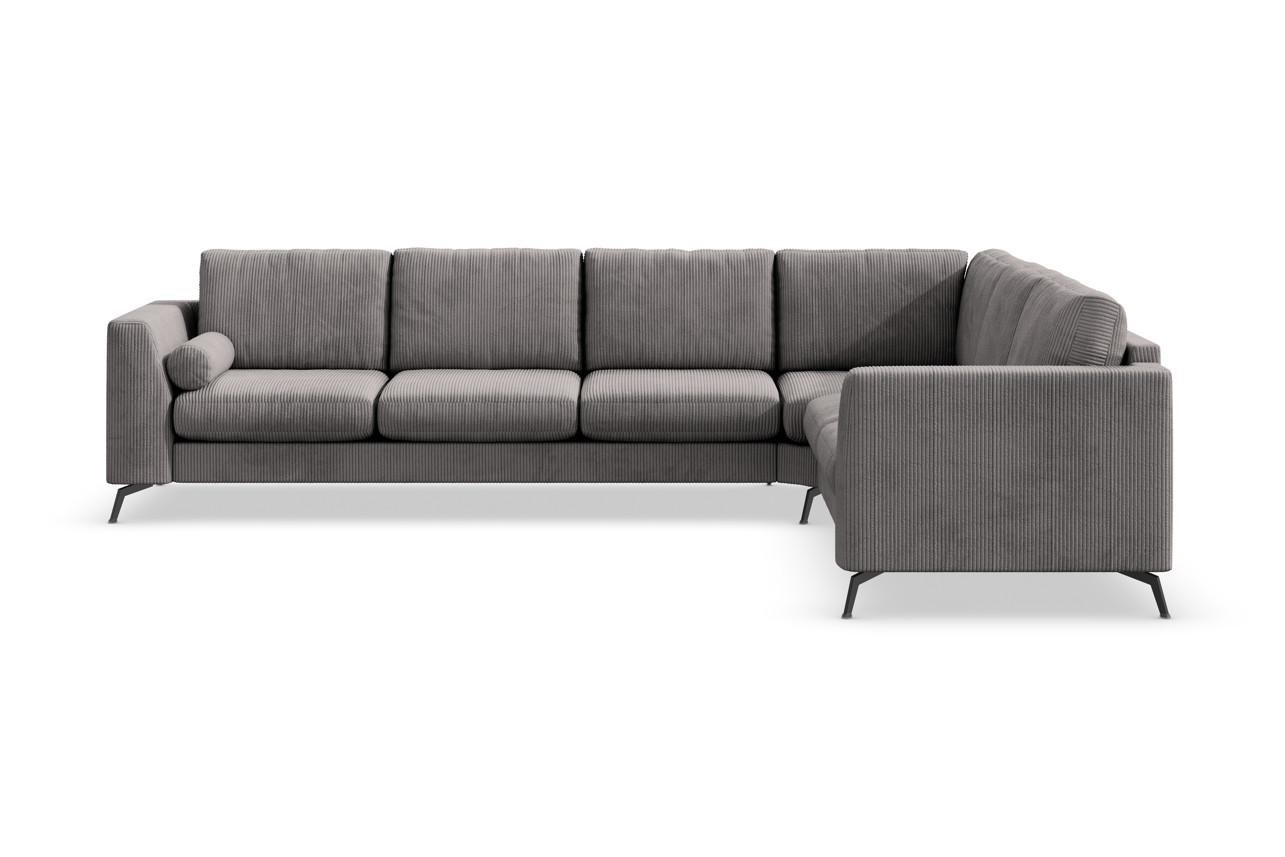 ocean lyx 5-sits vändbar l-formad hörnsoffa i manchester - mörkgrå