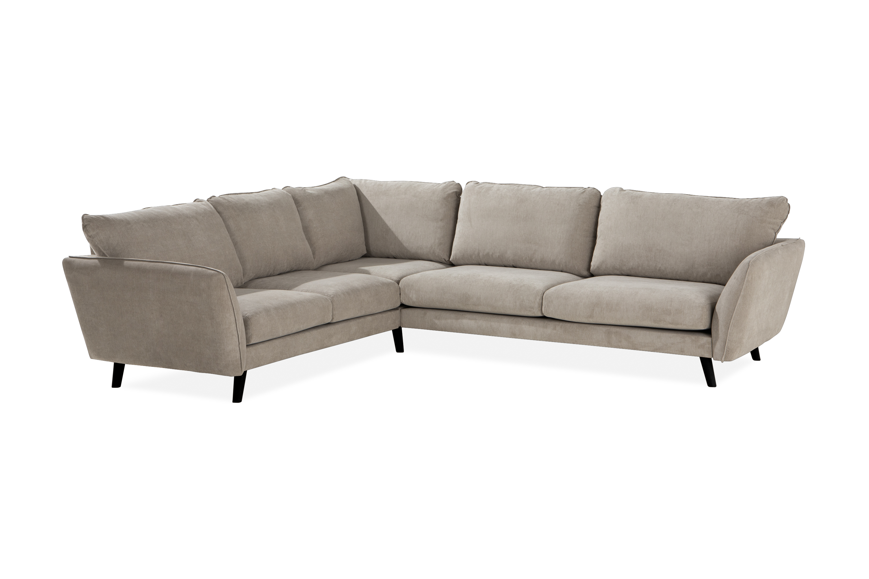 Trend Lyx 6-sits Vändbar L-formad Hörnsoffa i Tyg Beige