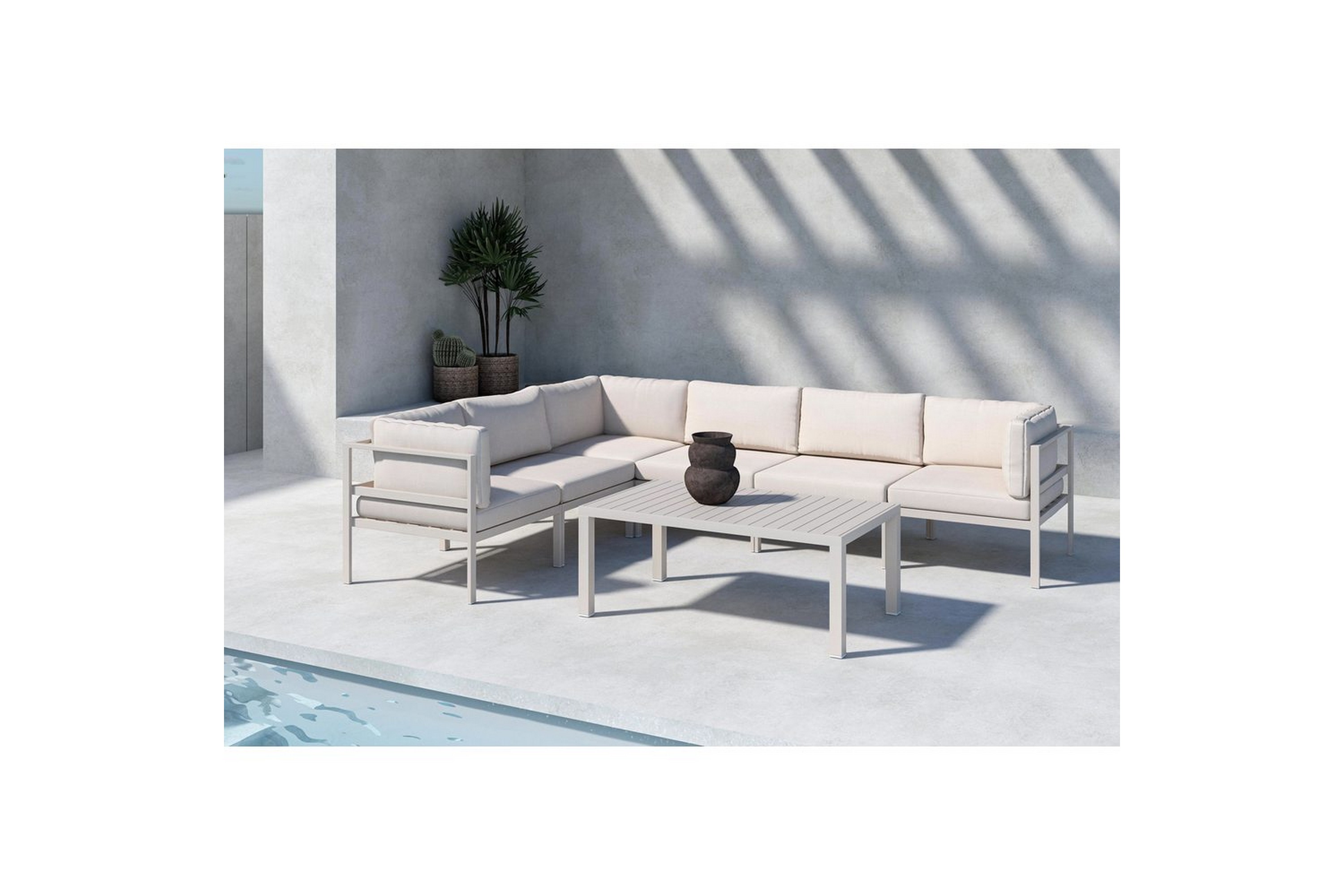 hörnsoffset 3+3 copacabana - beige