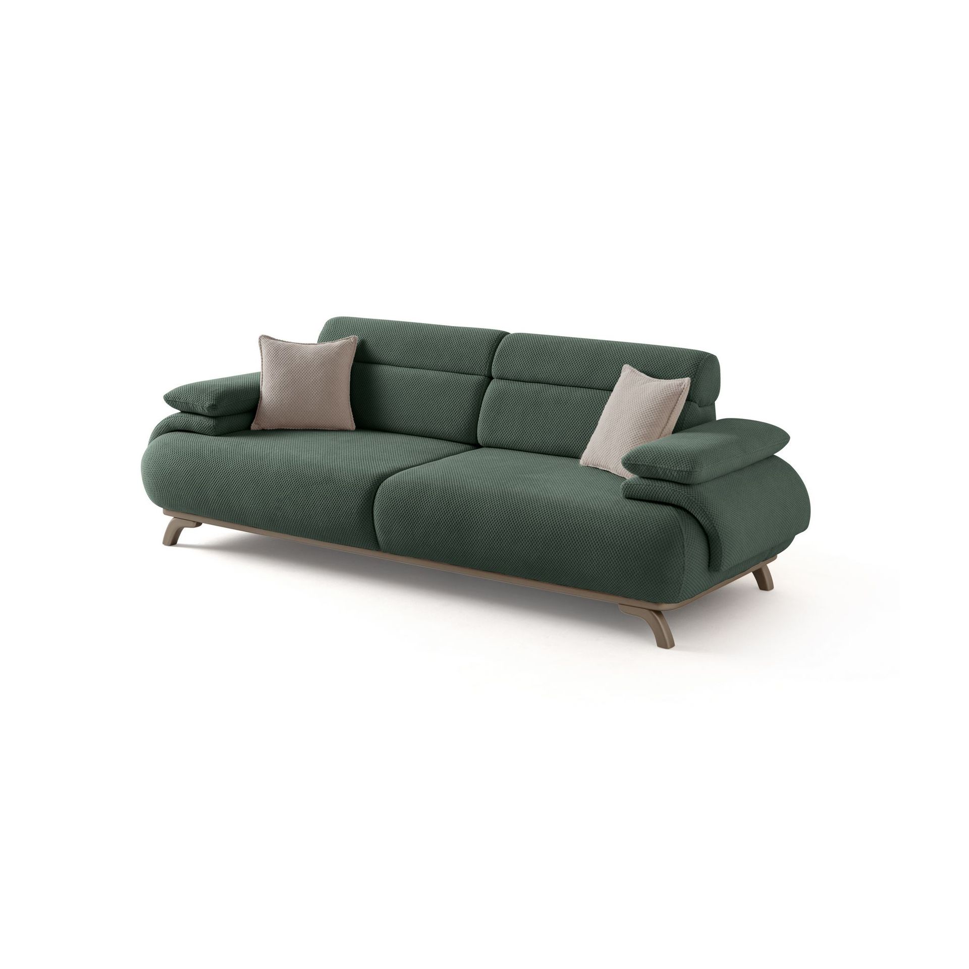 Kelnor 3-sits Soffa 246x81x97 cm - Grön