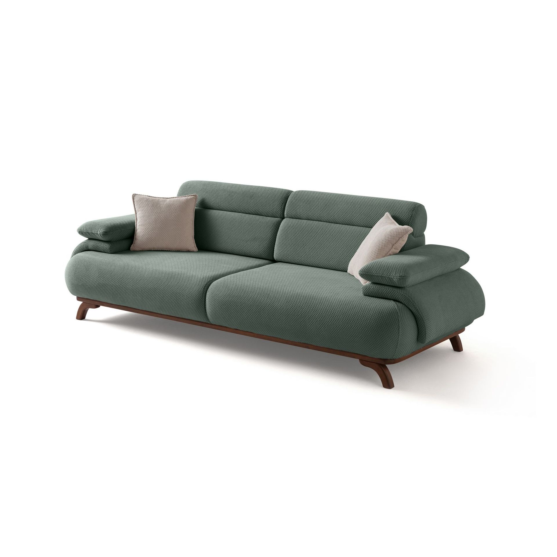 Kelnor 3-sits Soffa 246x81x97 cm - Grön