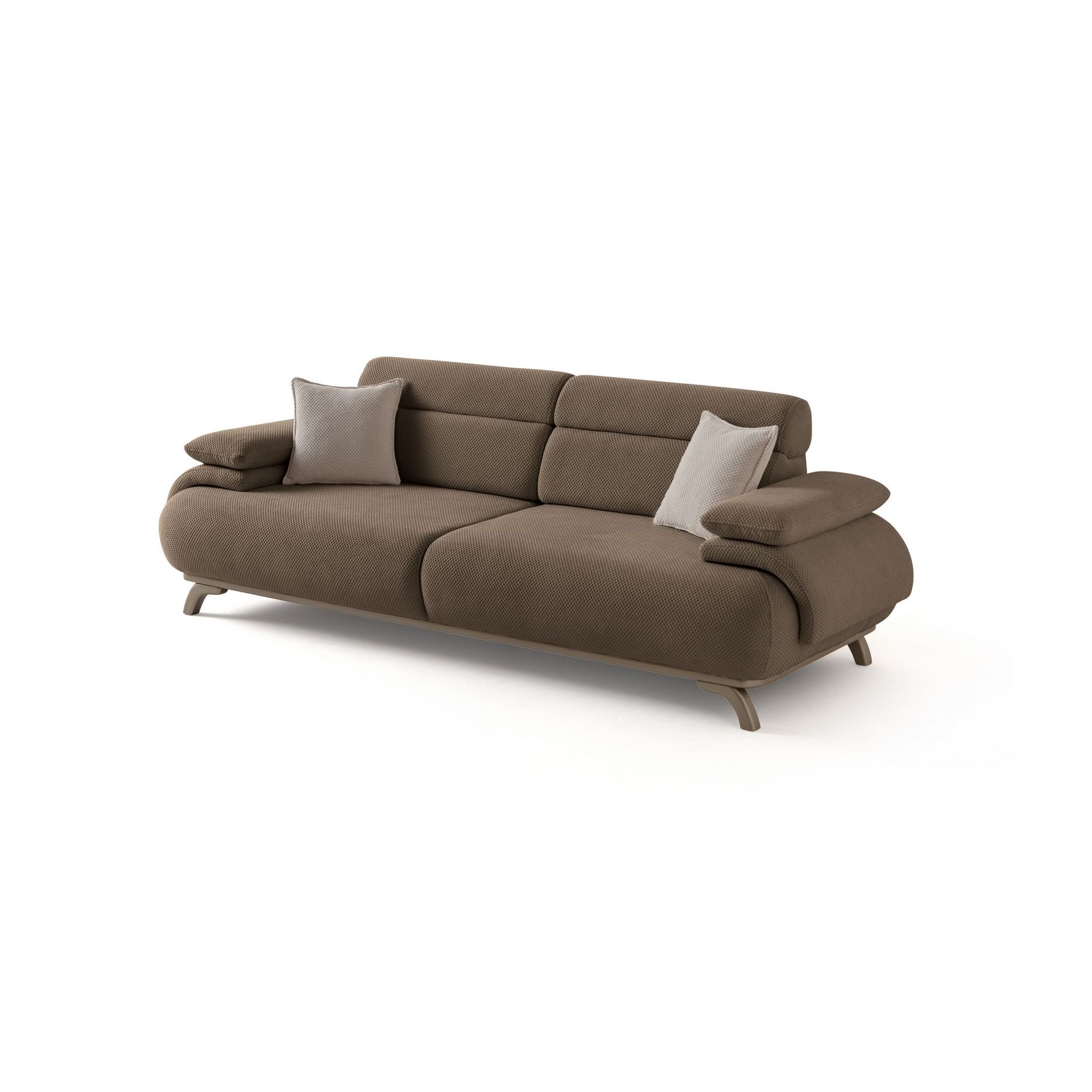 Kelnor 3-sits Soffa 246x81x97 cm - Jord