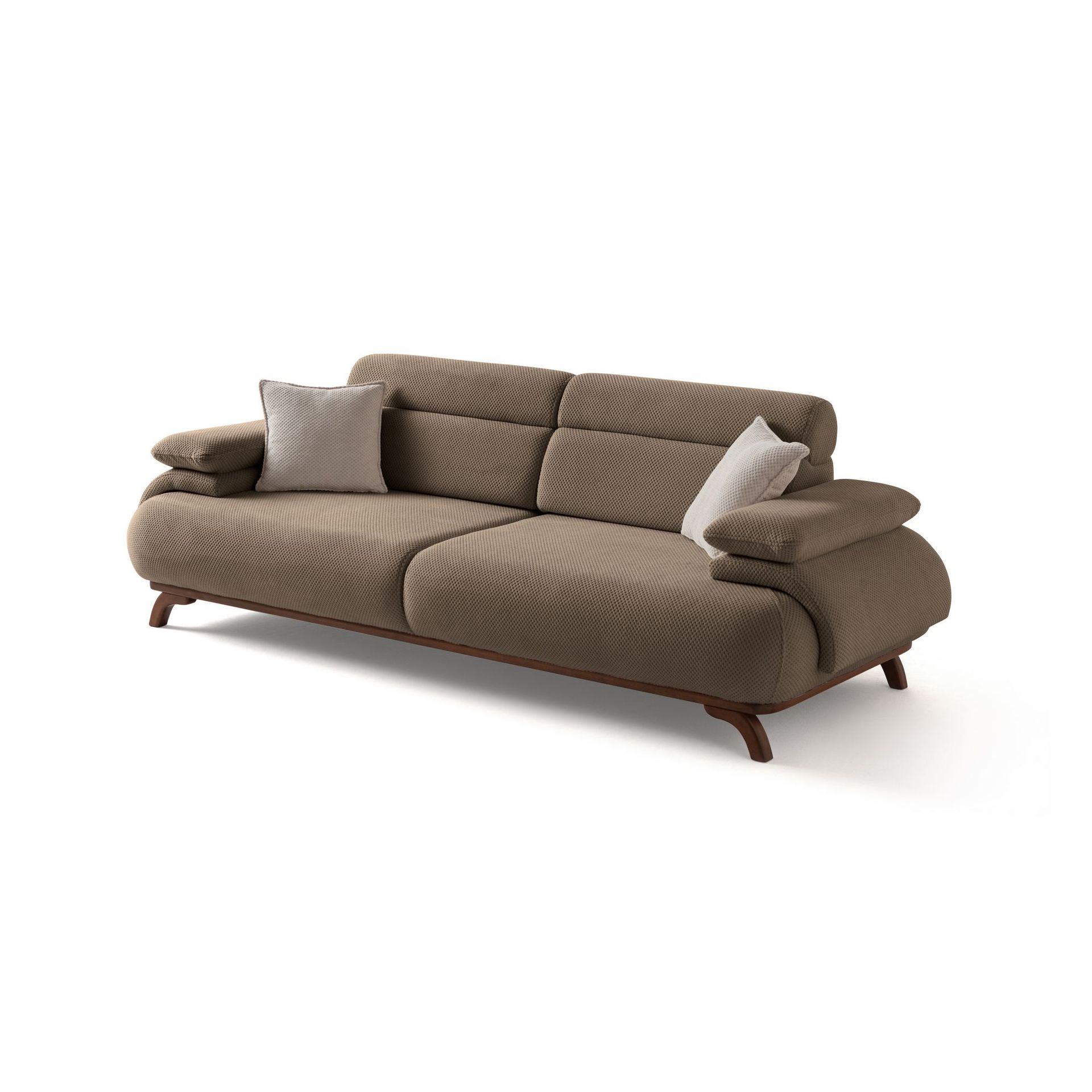 Kelnor 3-sits Soffa 246x81x97 cm - Jord