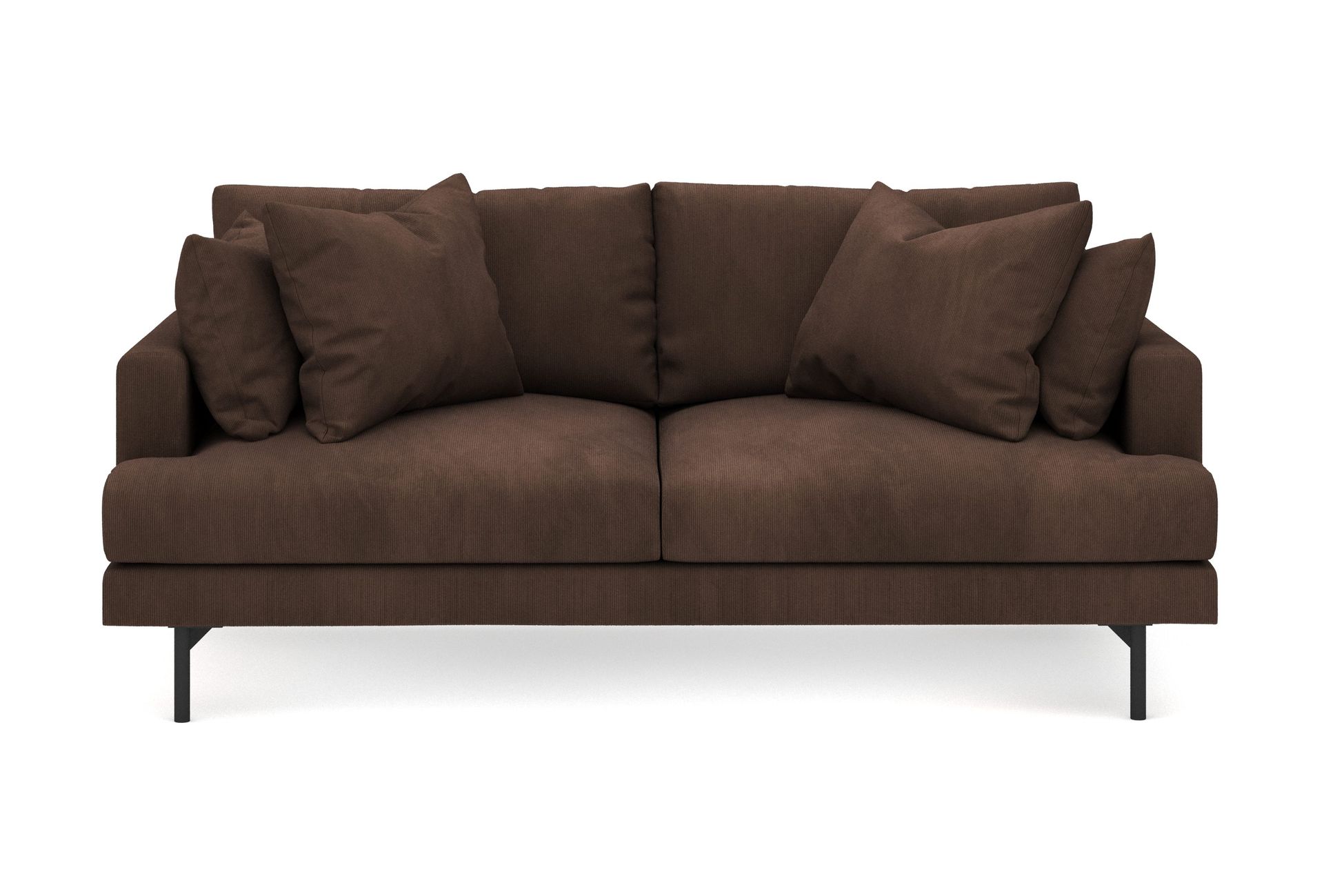 Menard 3-sits Djup Manchestersoffa - Brun