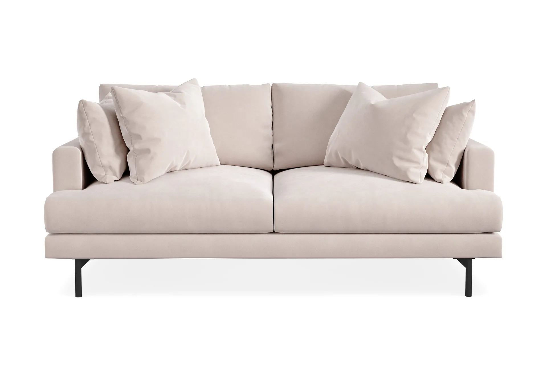 Menard 3-sits Djup Sammetssoffa 205 cm bred - Beige