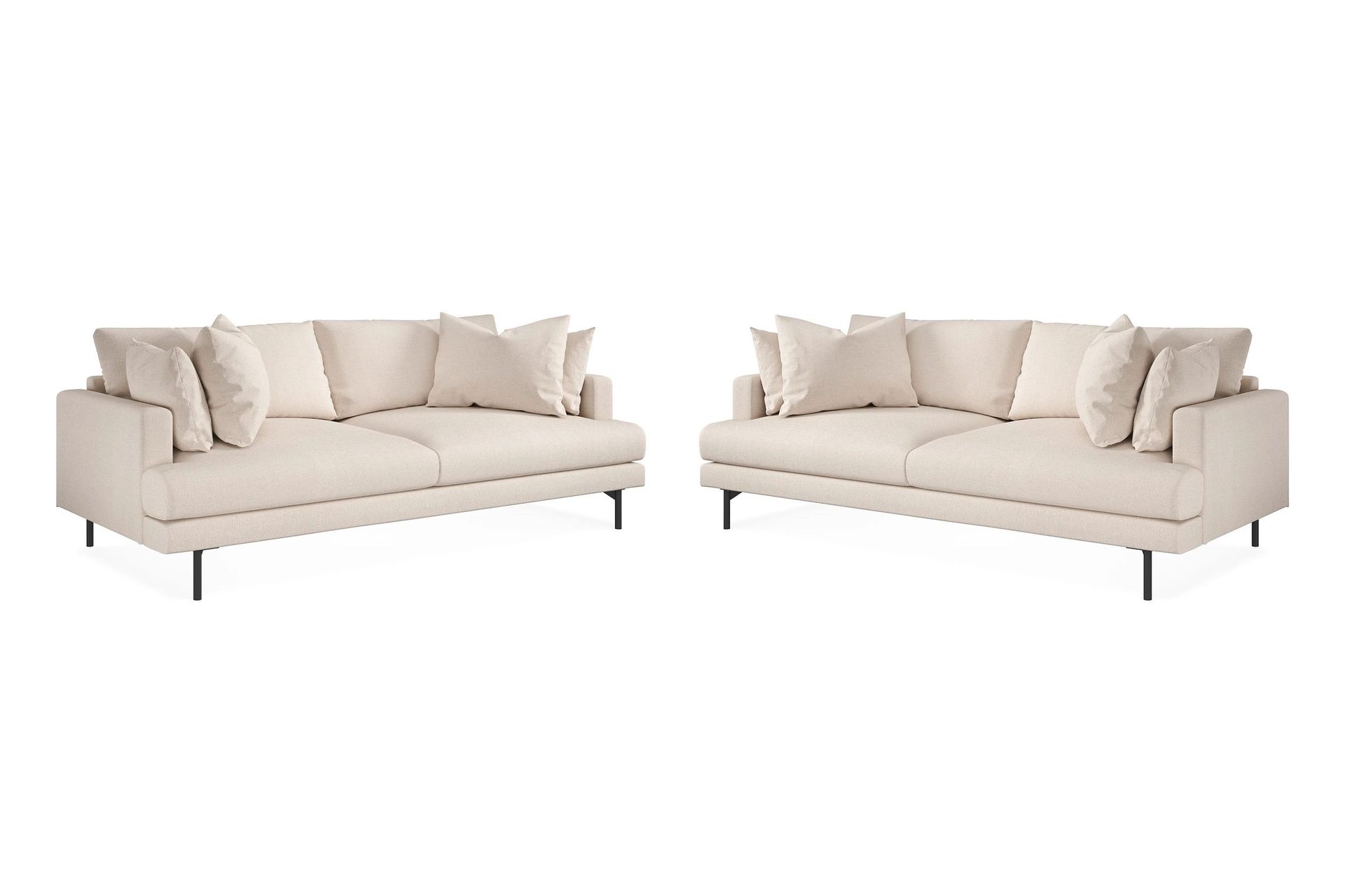 Menard Soffgrupp 4-sits + 4-sits Djup Tygsoffa 225 cm bred - Beige