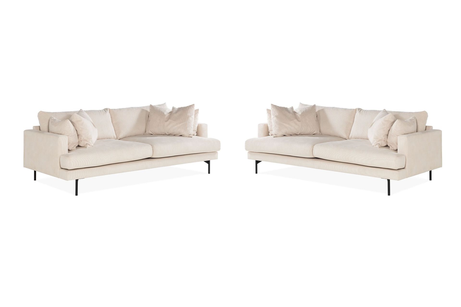 Menard Soffgrupp 4-sits + 4-sits Manchestersoffa - Beige