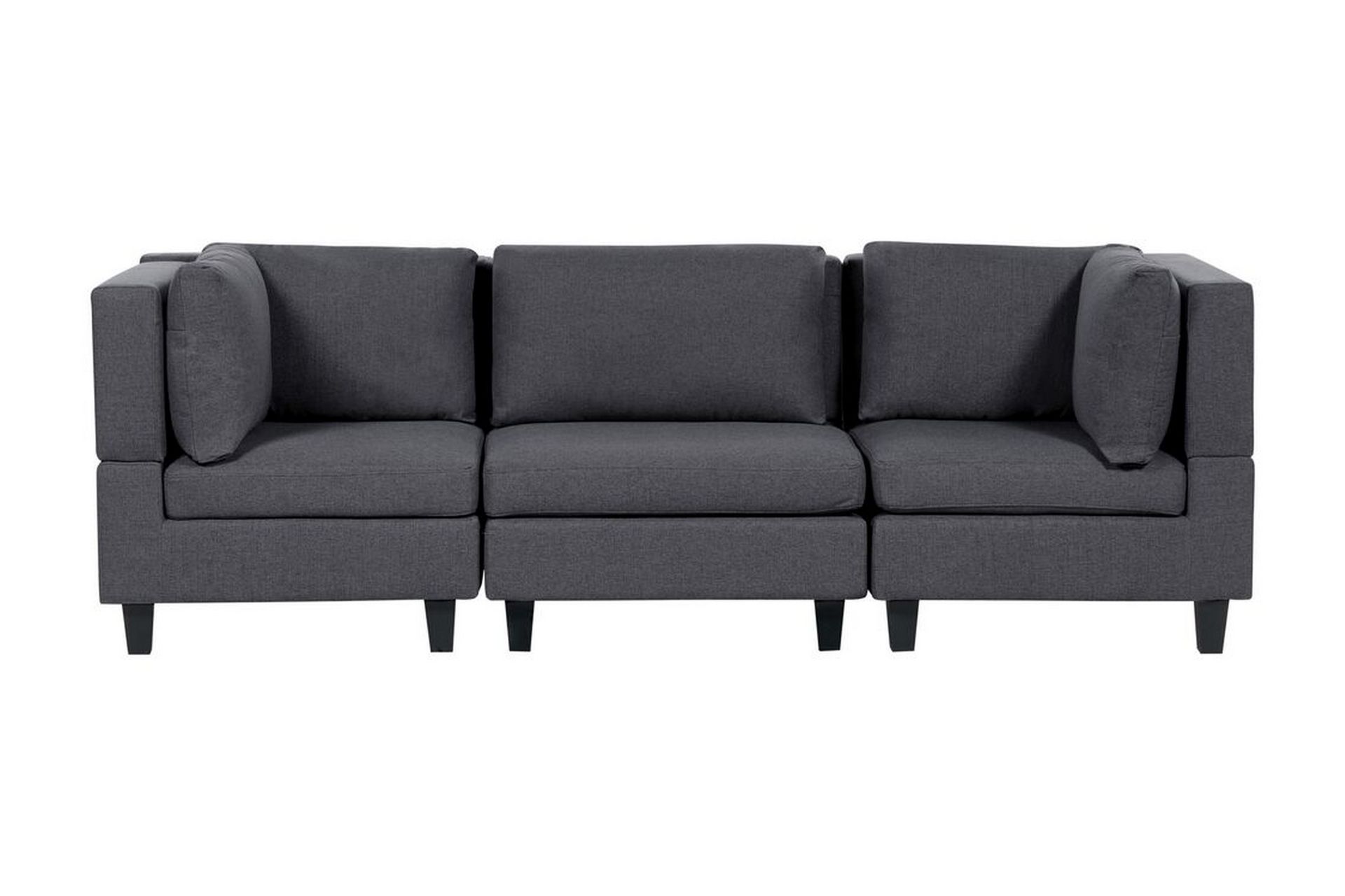 Buck Modulsoffa 3-sits - Gr&aring;/Svart