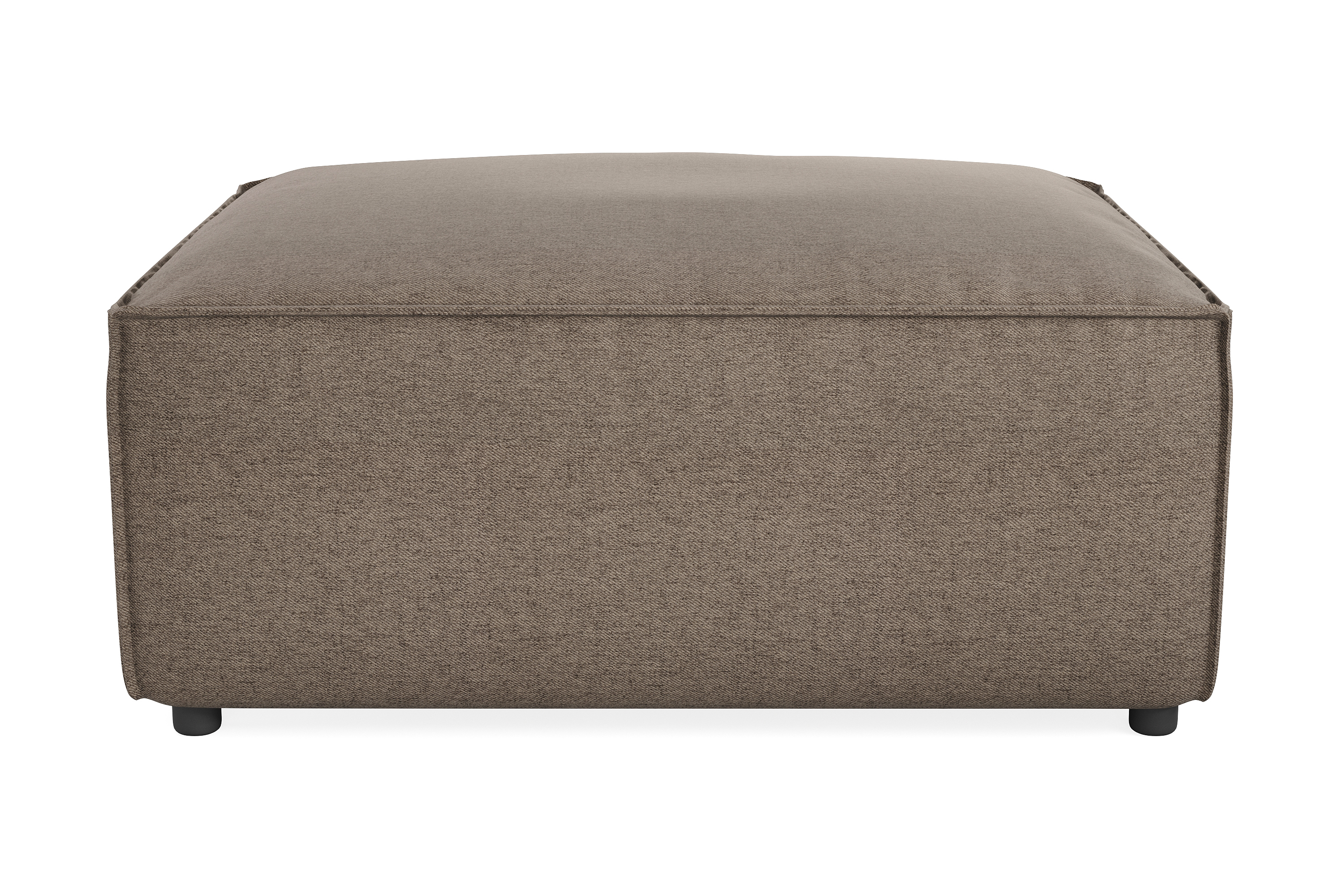 Cubo 1-sits Rektangulär Fotpallsmodul i Tyg 80 cm bred Grå