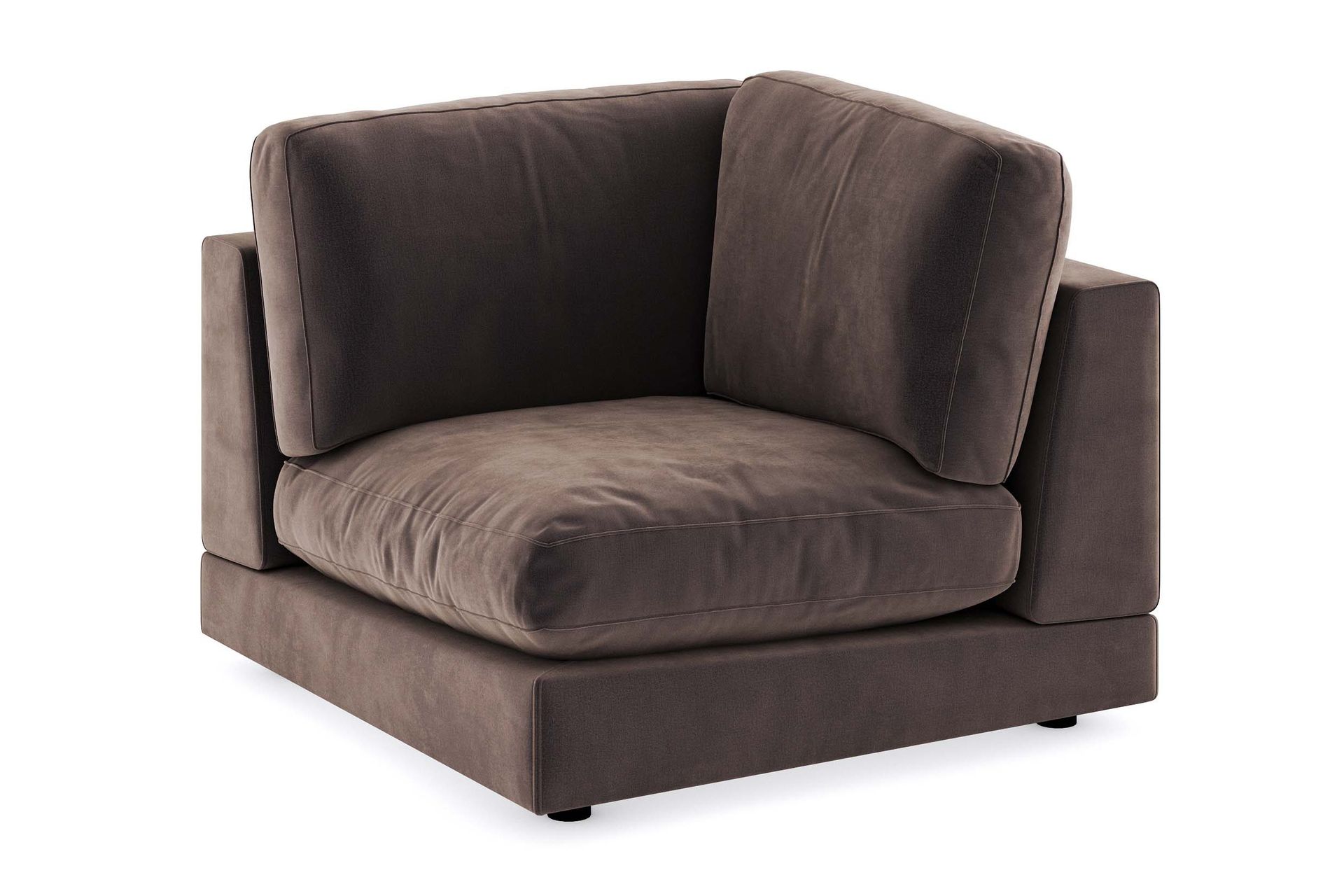 Arken 1-sits H&ouml;rnmodul i Sammet - Brun