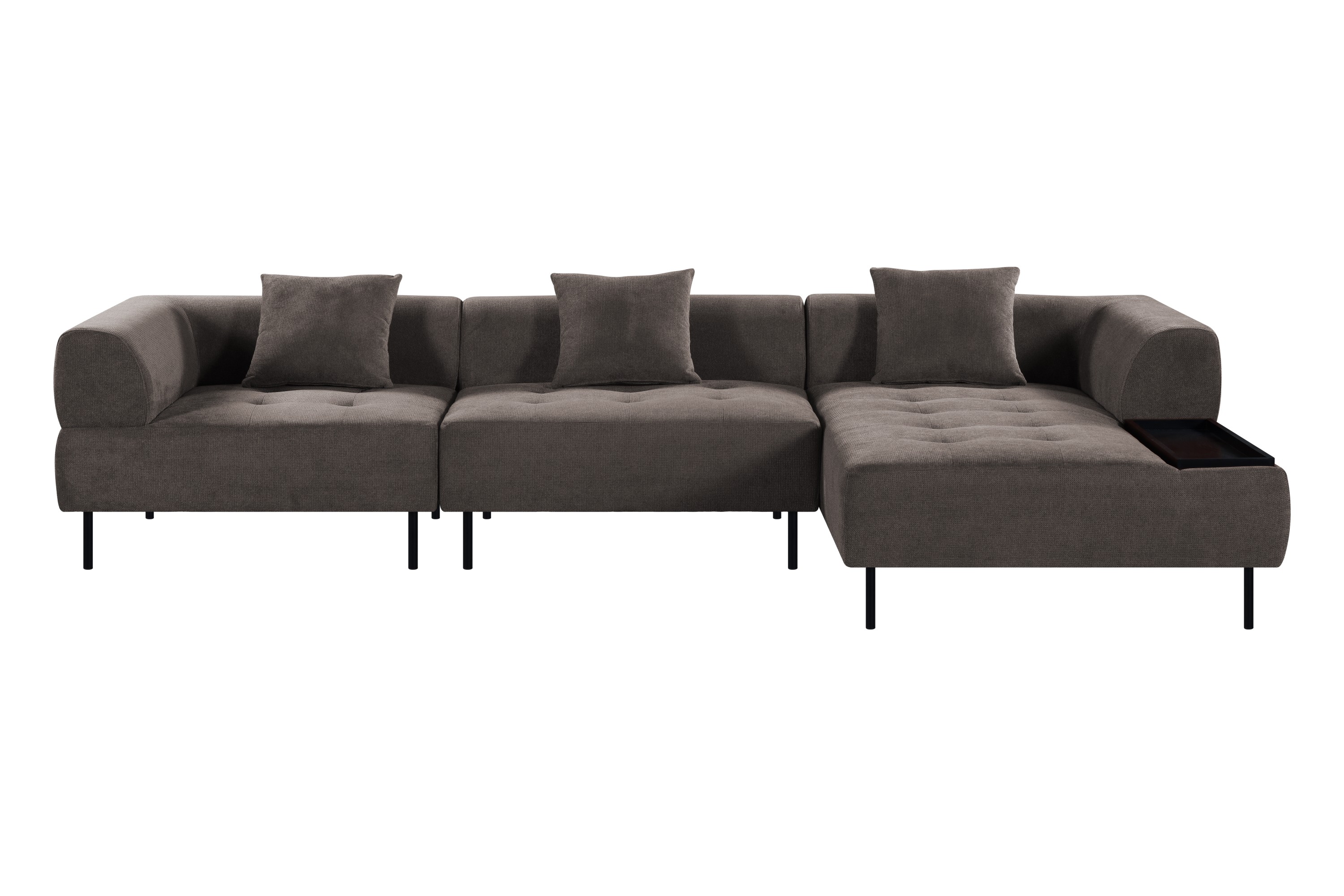 3-sits Modulsoffa Bunbury Divan Höger Grå
