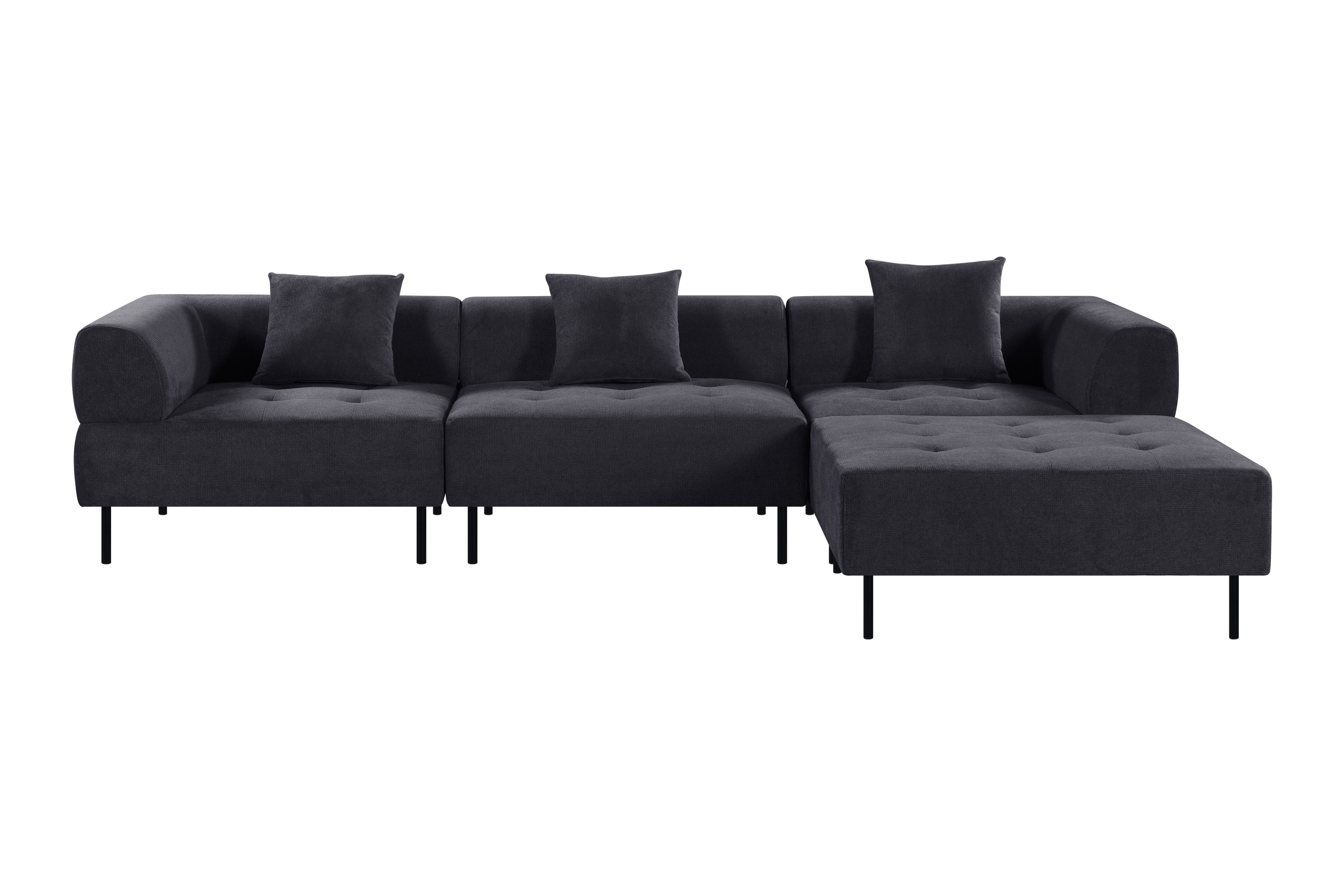 3-sits Modulsoffa Bunbury med Fotpall Blå